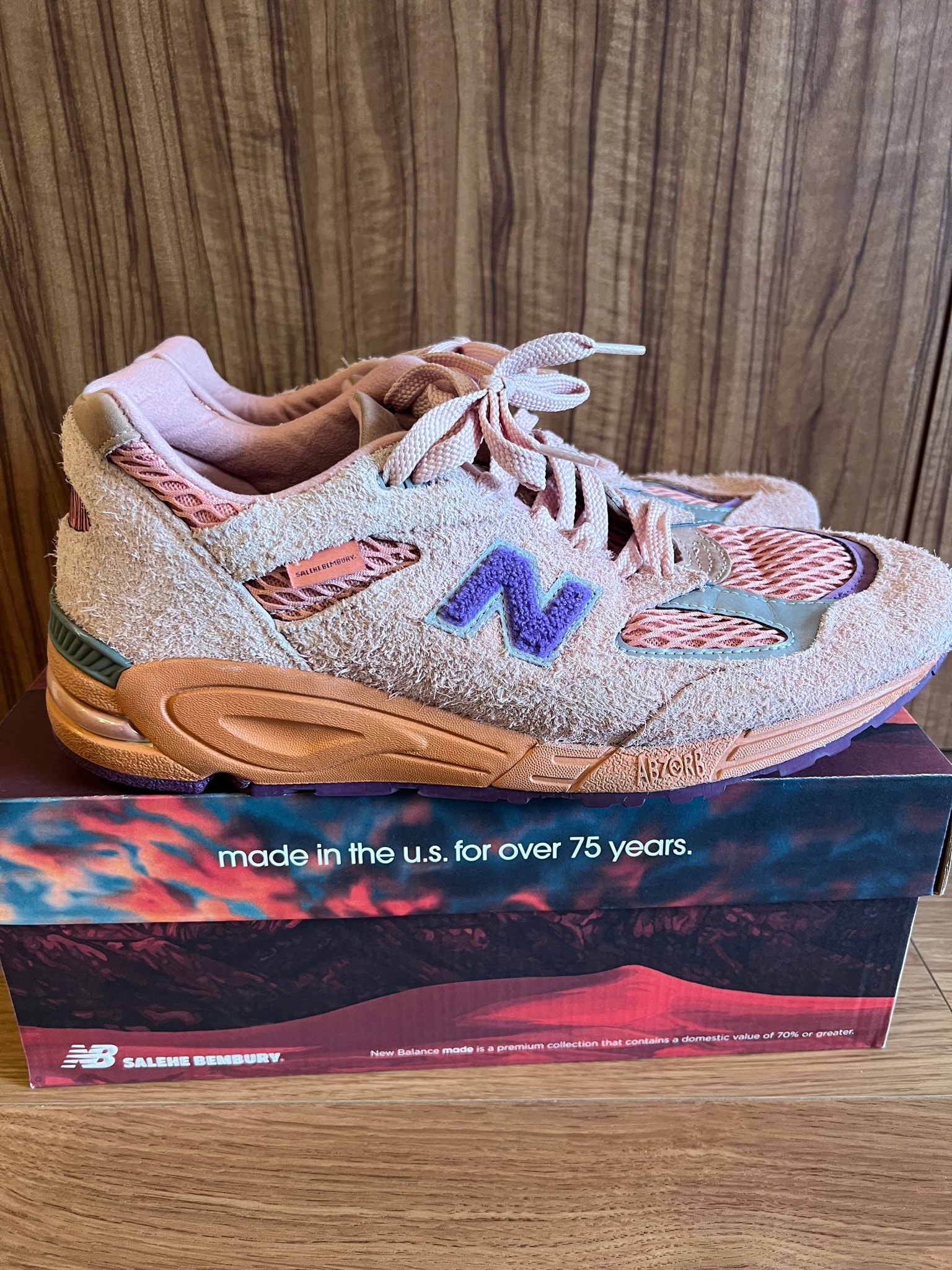 Salehe Bembury × New Balance 990V2 Sand Be The Time "Terra Cotta"