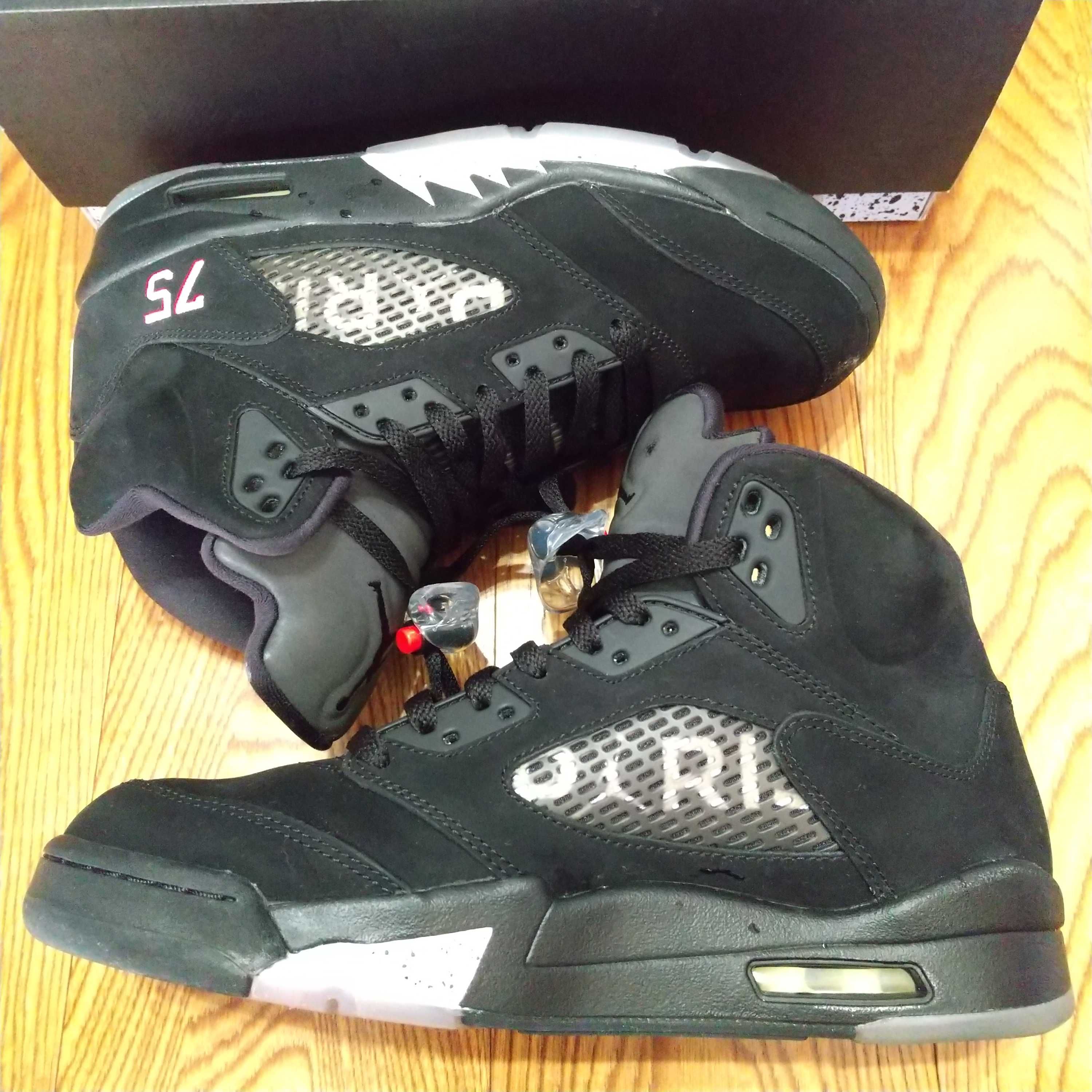 NIKE AIR JORDAN 5 PARIS SAINT-GERMAIN BLACK/CEMENT GREY