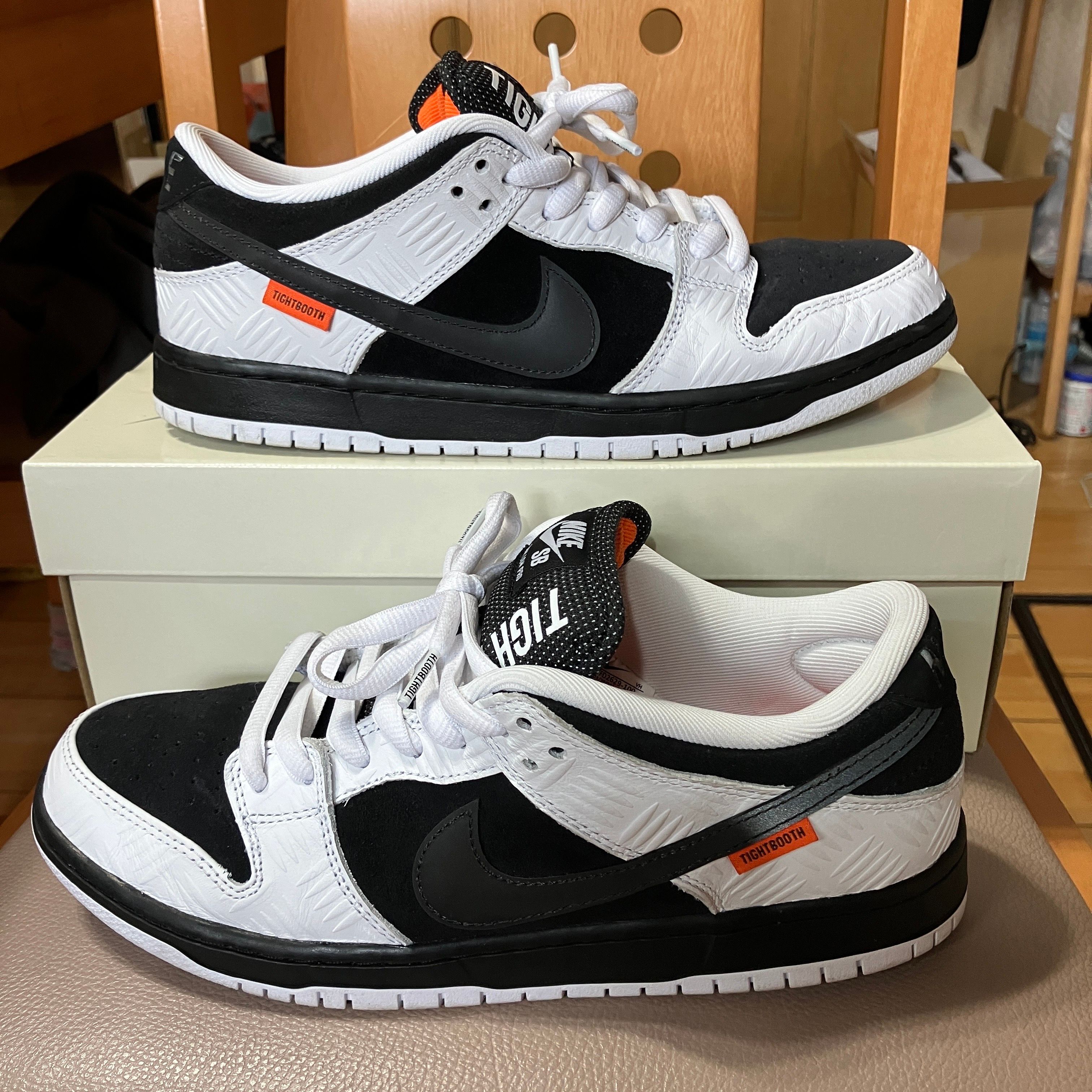 TIGHTBOOTH × Nike SB Dunk Low Pro QS "Black and White"