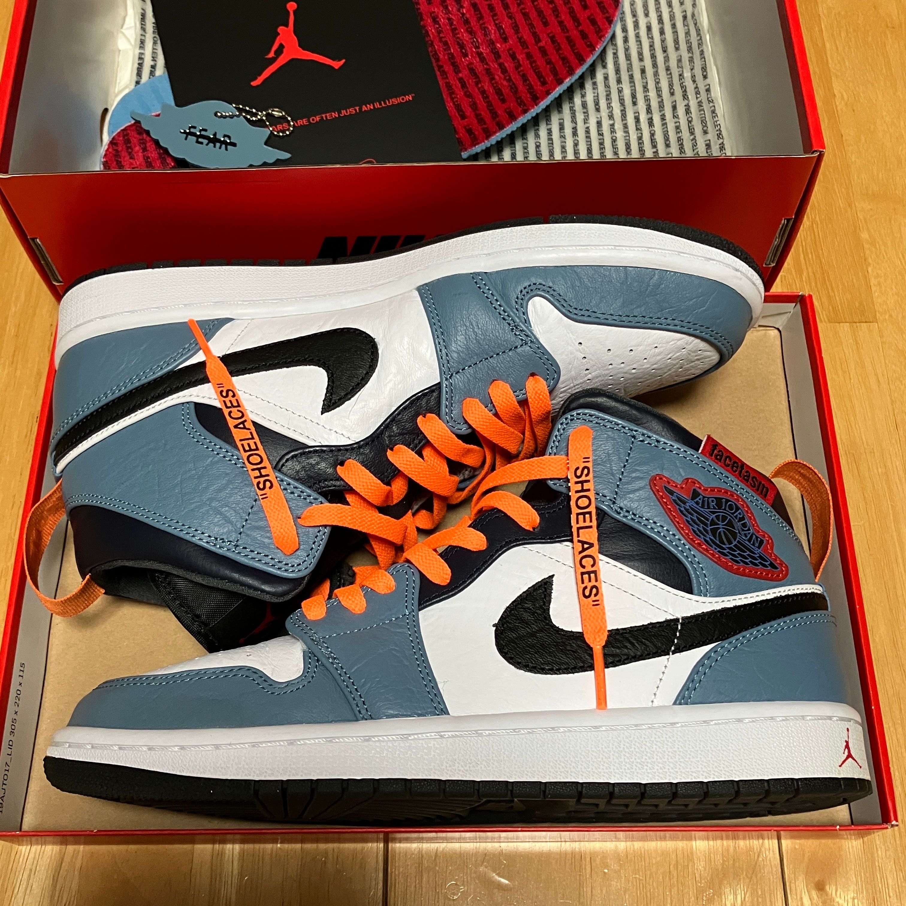 FACETASM × Nike Air Jordan 1 Mid "White/Navy"