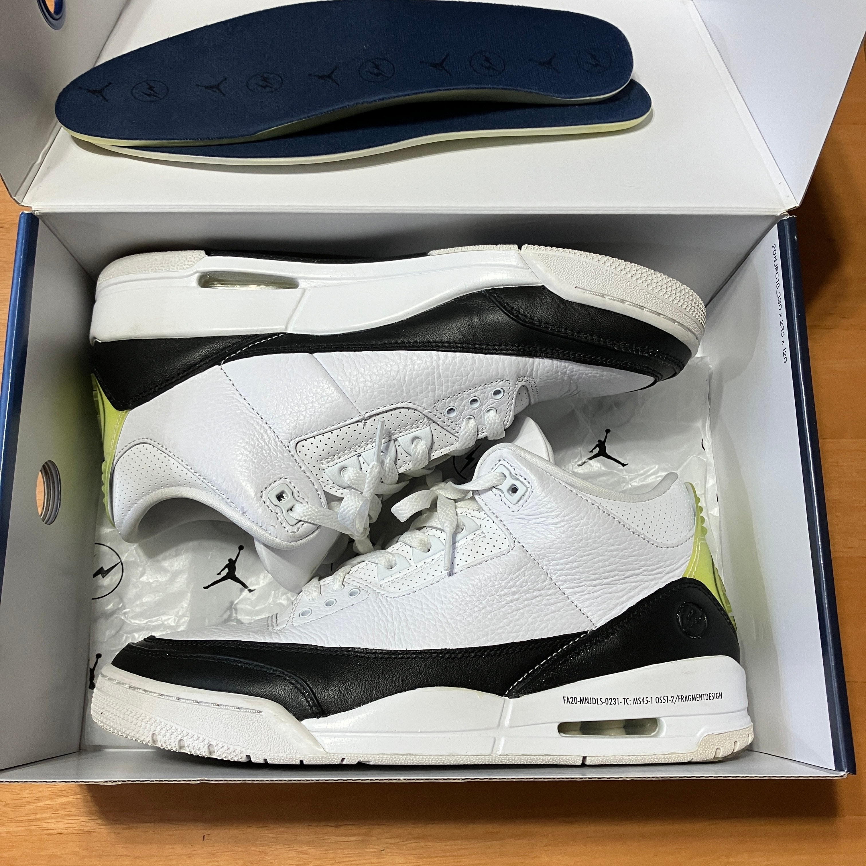Fragment × Nike Air Jordan 3 "White/Black"