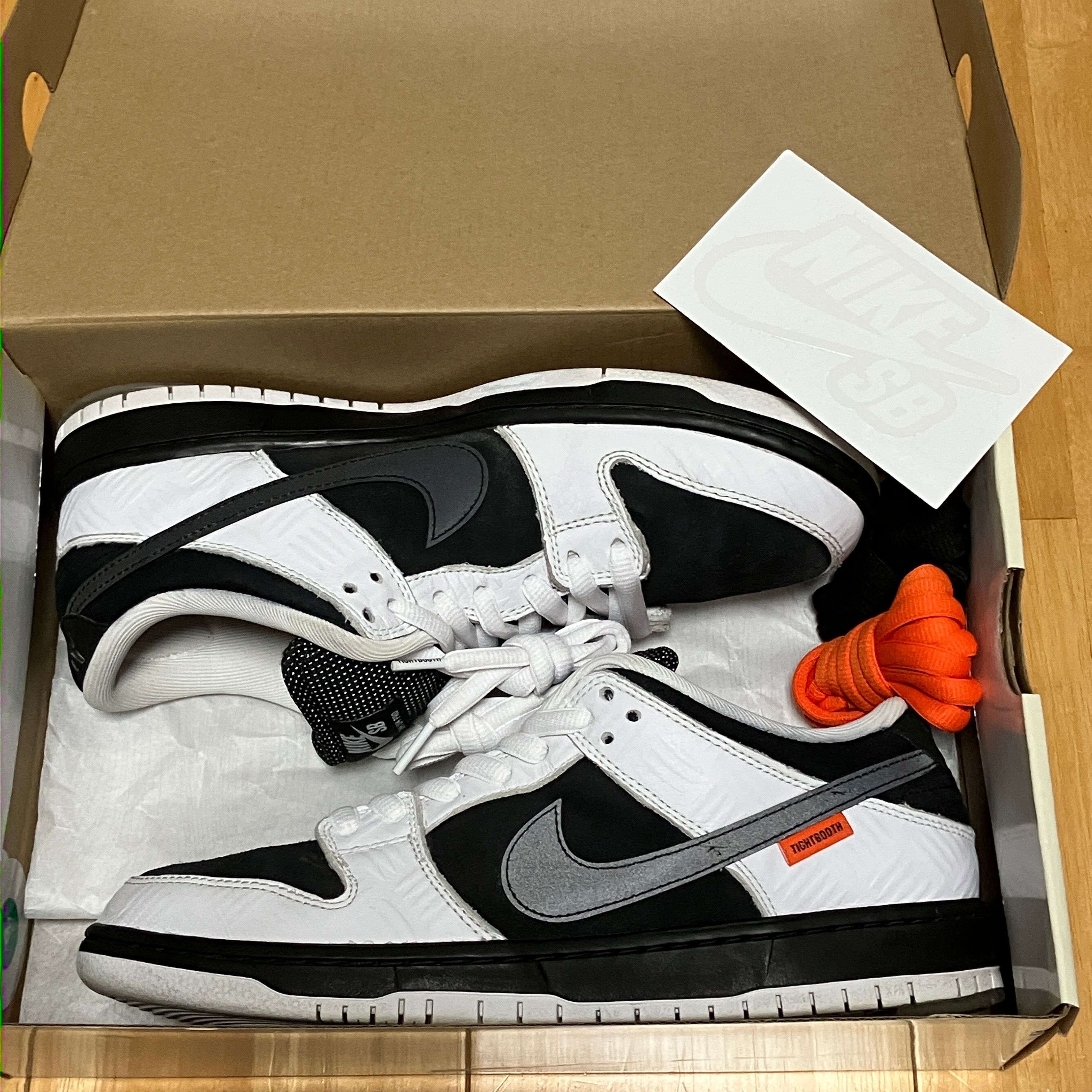 TIGHTBOOTH × Nike SB Dunk Low Pro QS "Black and White"