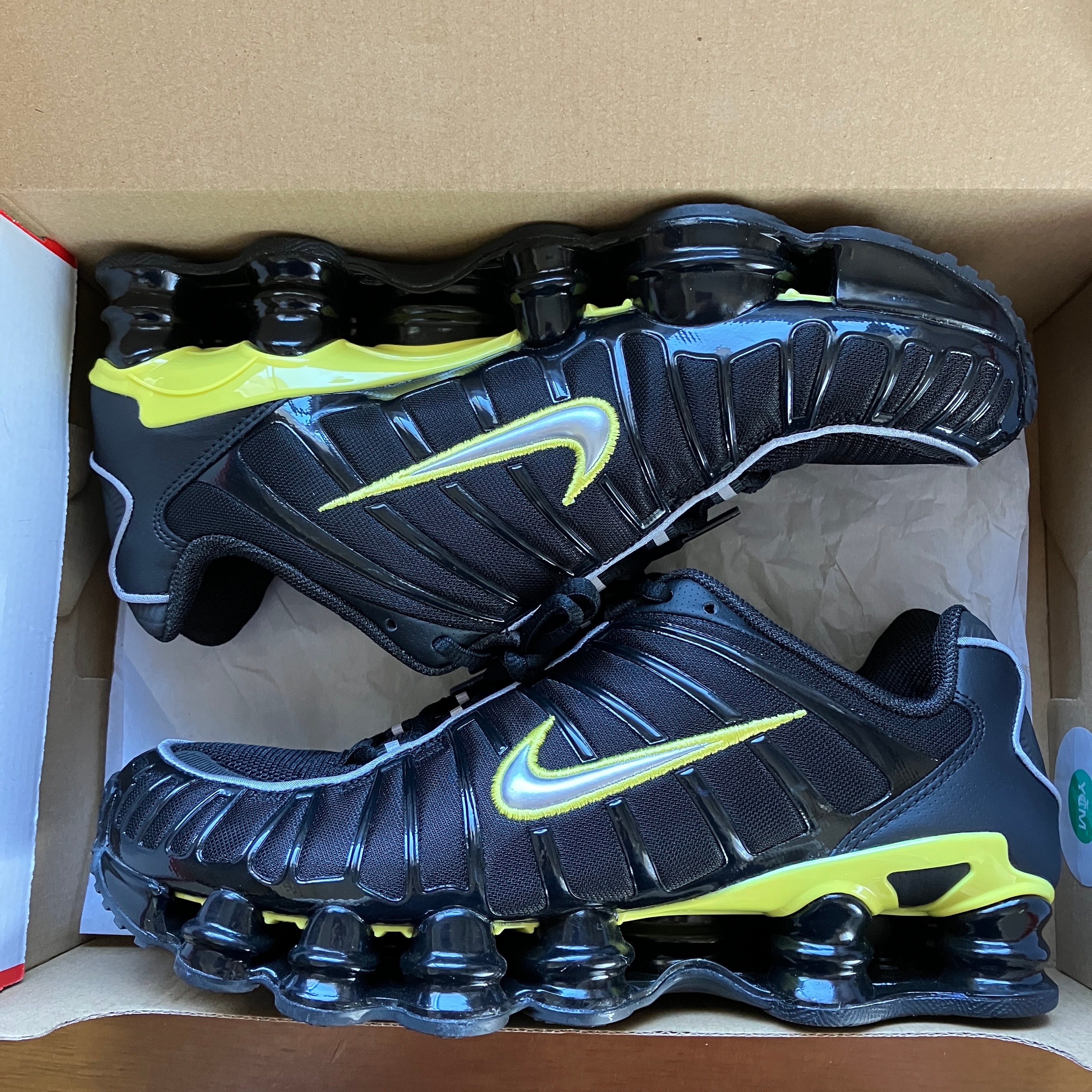 Nike Shox TL "Black/Dynamic Yellow/Metallic Silver"