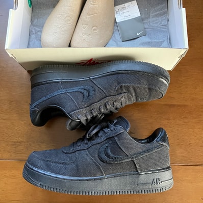 Stussy × Nike Air Force 1 Low "Triple Black"