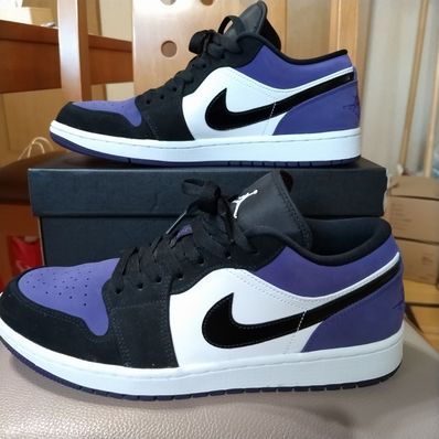 Nike Air Jordan 1 Retro Low "White/Black/Court Purple"