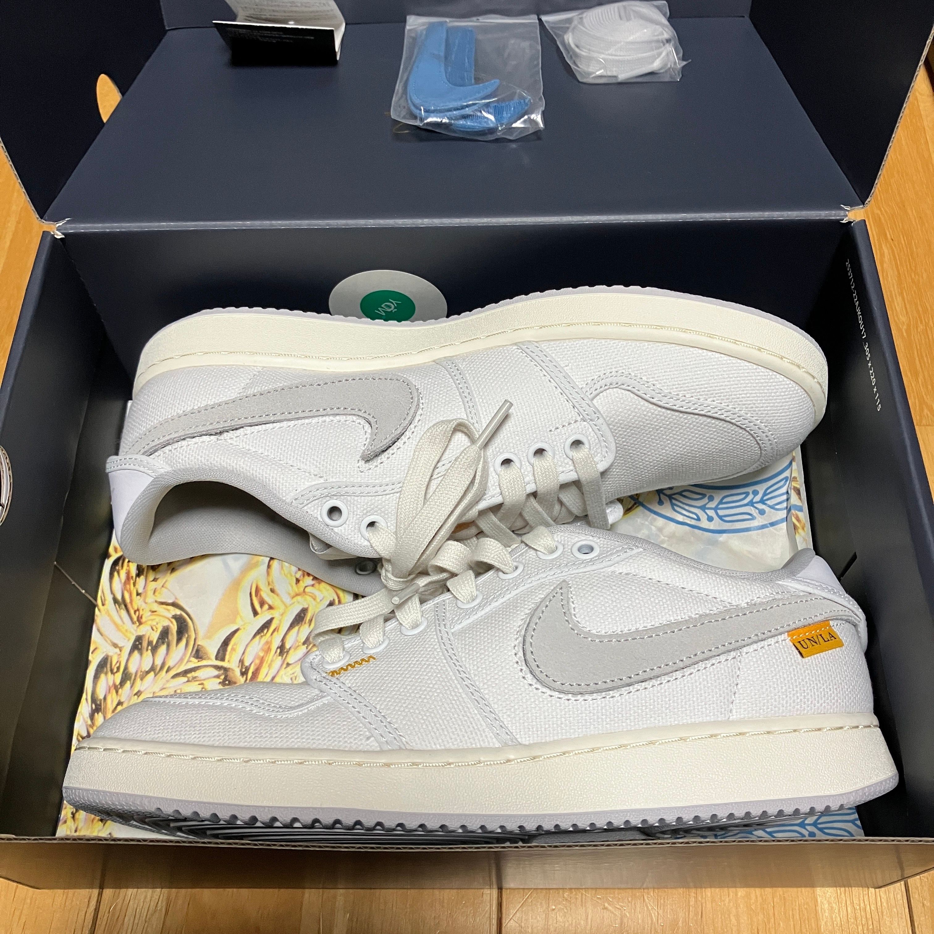 UNION × Nike Air Jordan 1 Low KO "White Canvas"