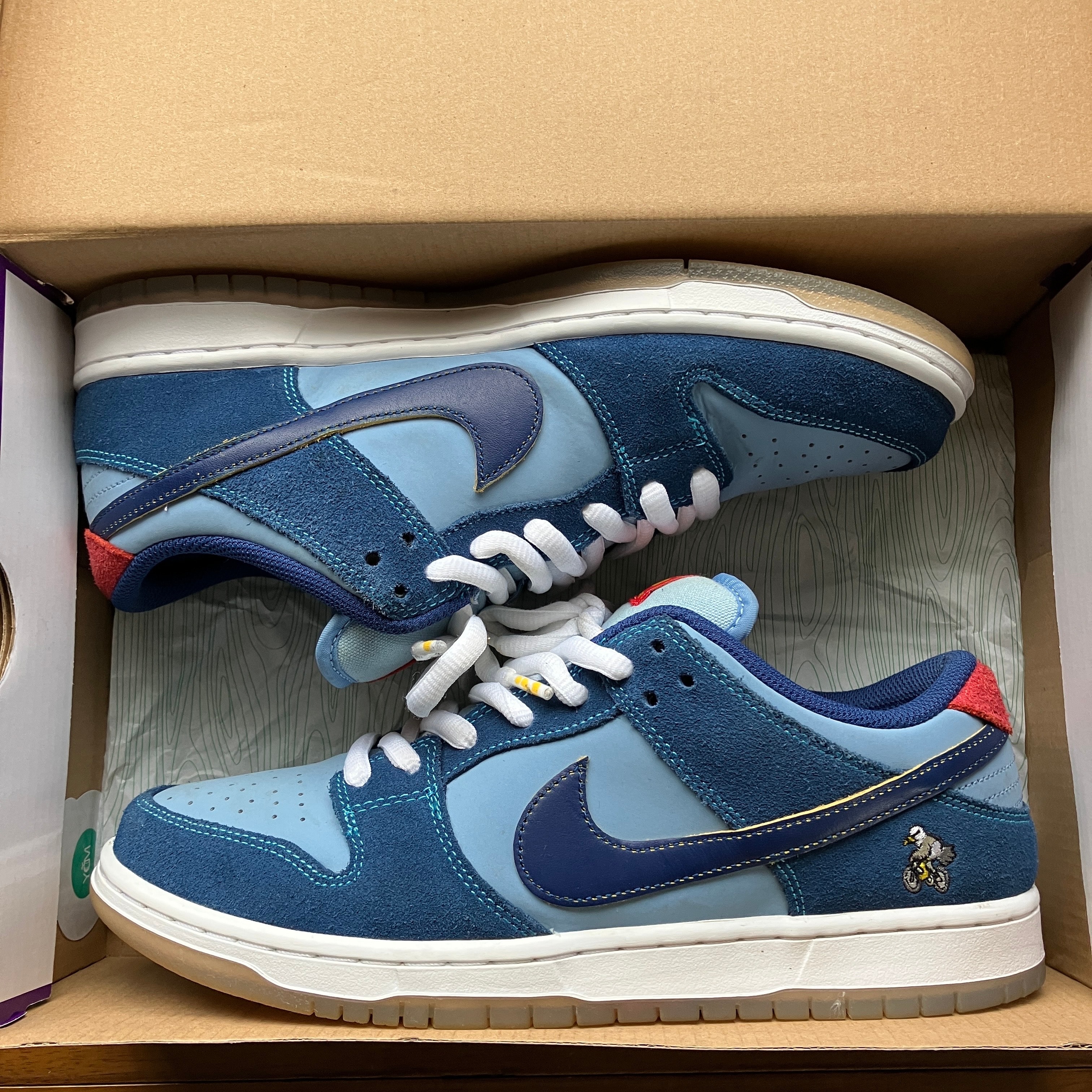 Why So Sad? × Nike SB Dunk Low "Coastal Blue/Speed Yellow-University Red"