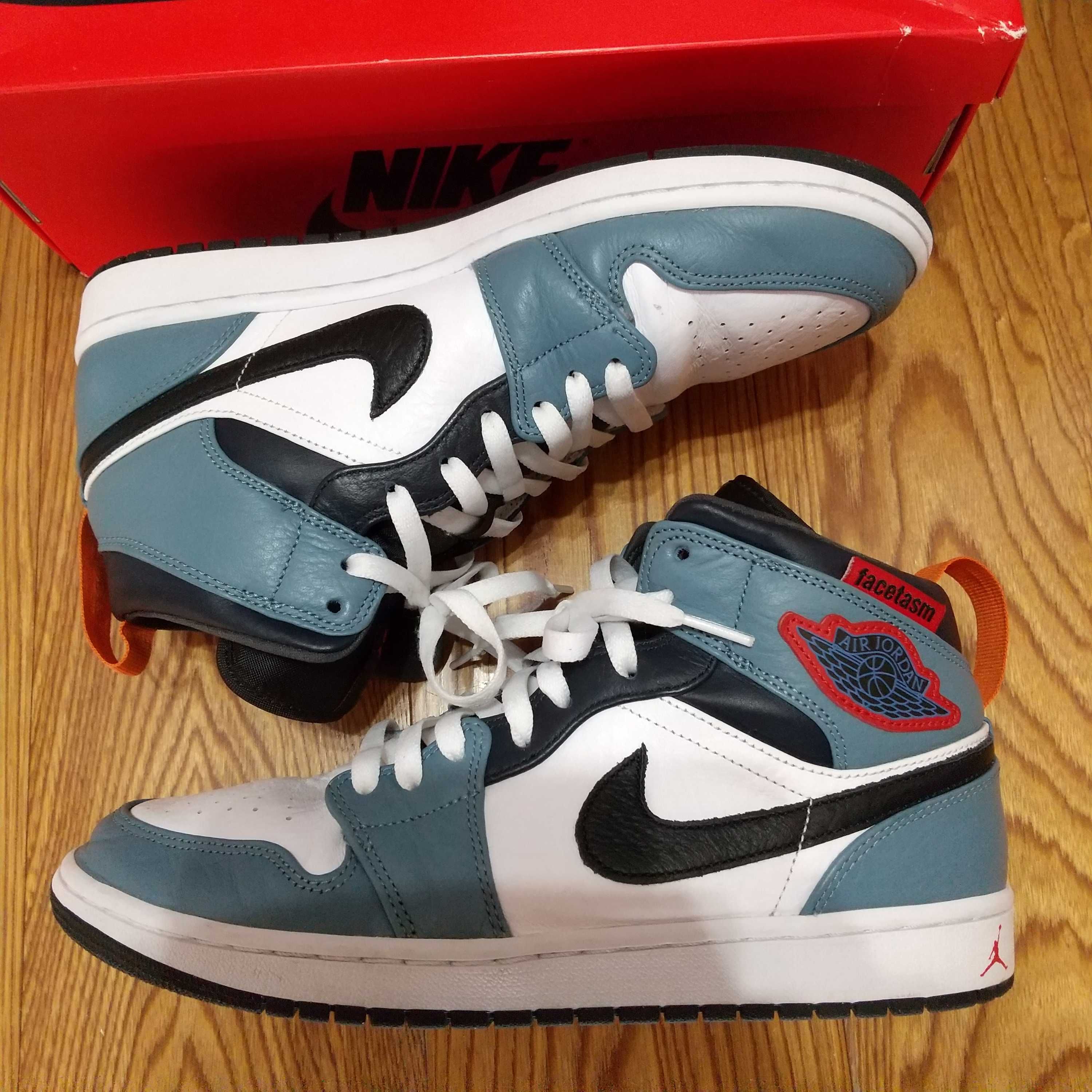 FACETASM × Nike Air Jordan 1 Mid "White/Navy"