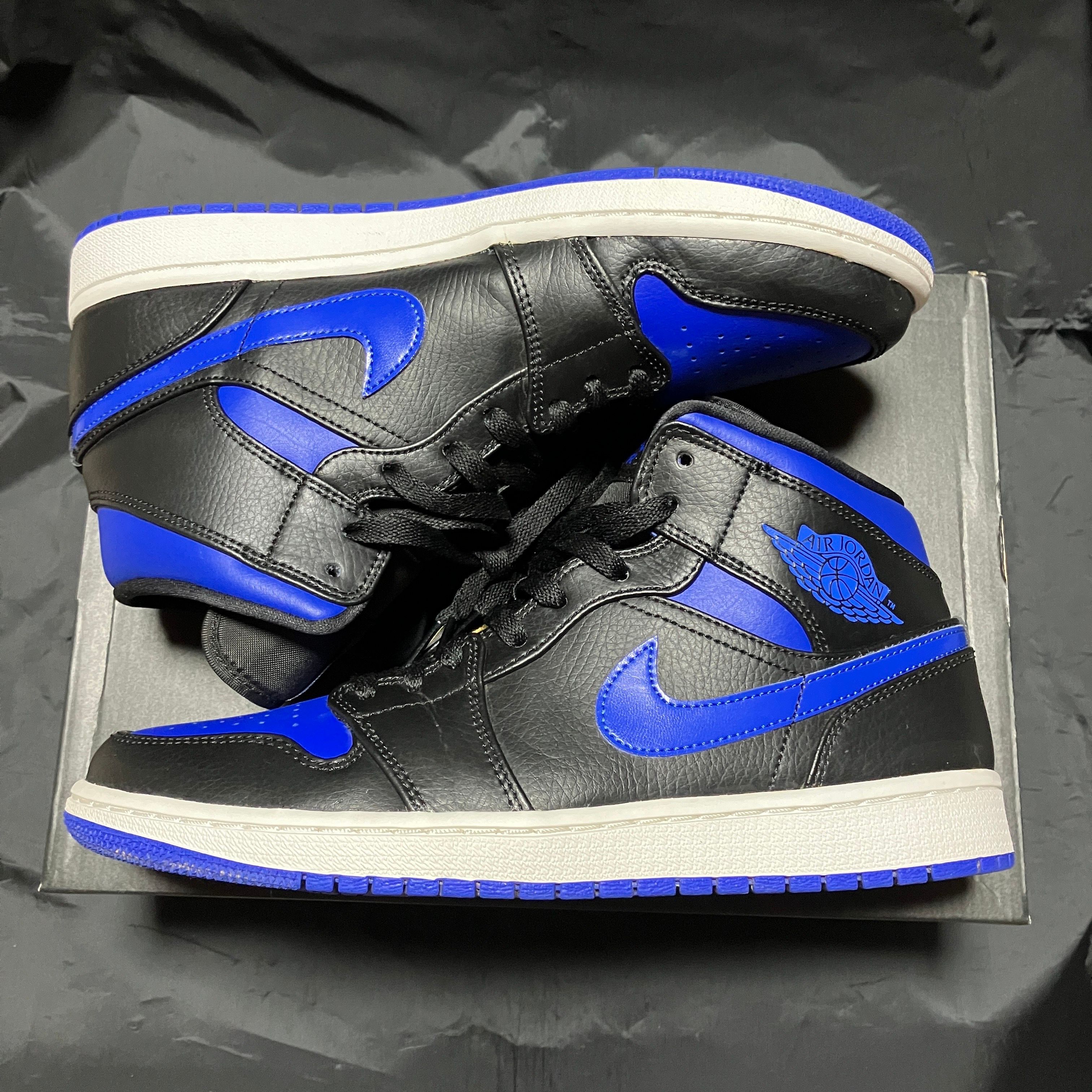 NIKE AIR JORDAN 1 MID "BLACK/BLUE"
