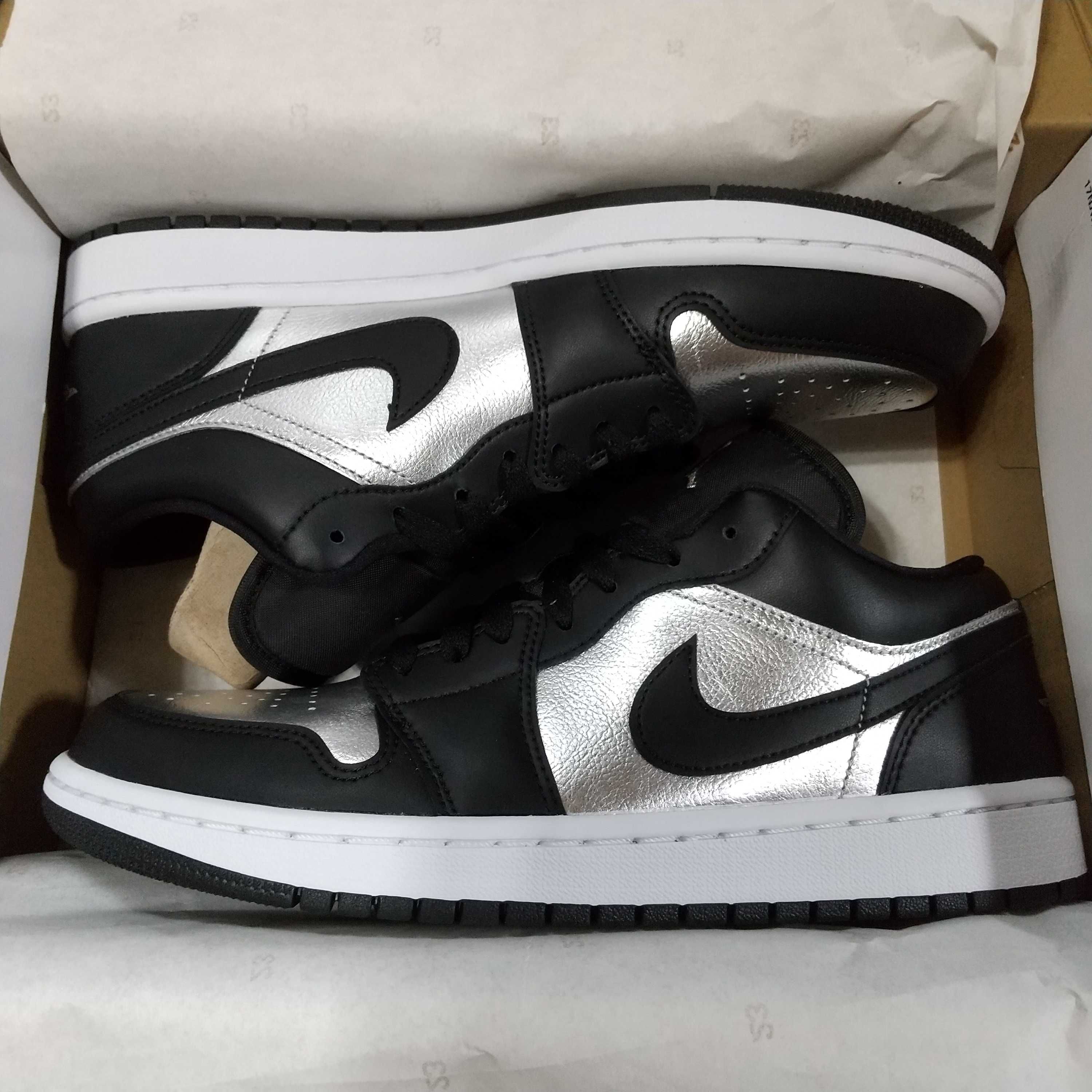Nike Women's Air Jordan 1 Low SE "Black/Metallic Silver"