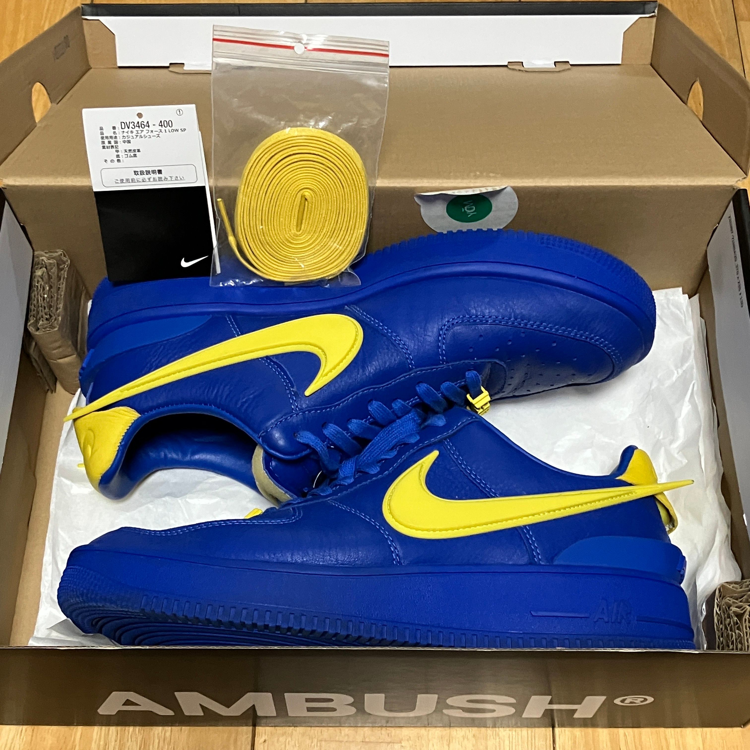 Nike AMBUSH スニーカー 青/黄色 エアフォース1 26cm 値下げ可」ナイキ