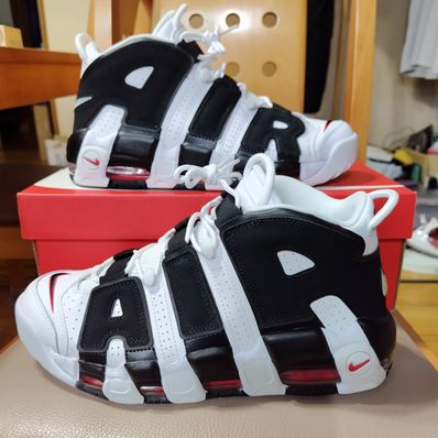 NIKE AIR MORE UPTEMPO "WHITE/BLACK/UNIVERSITY RED"(2020)