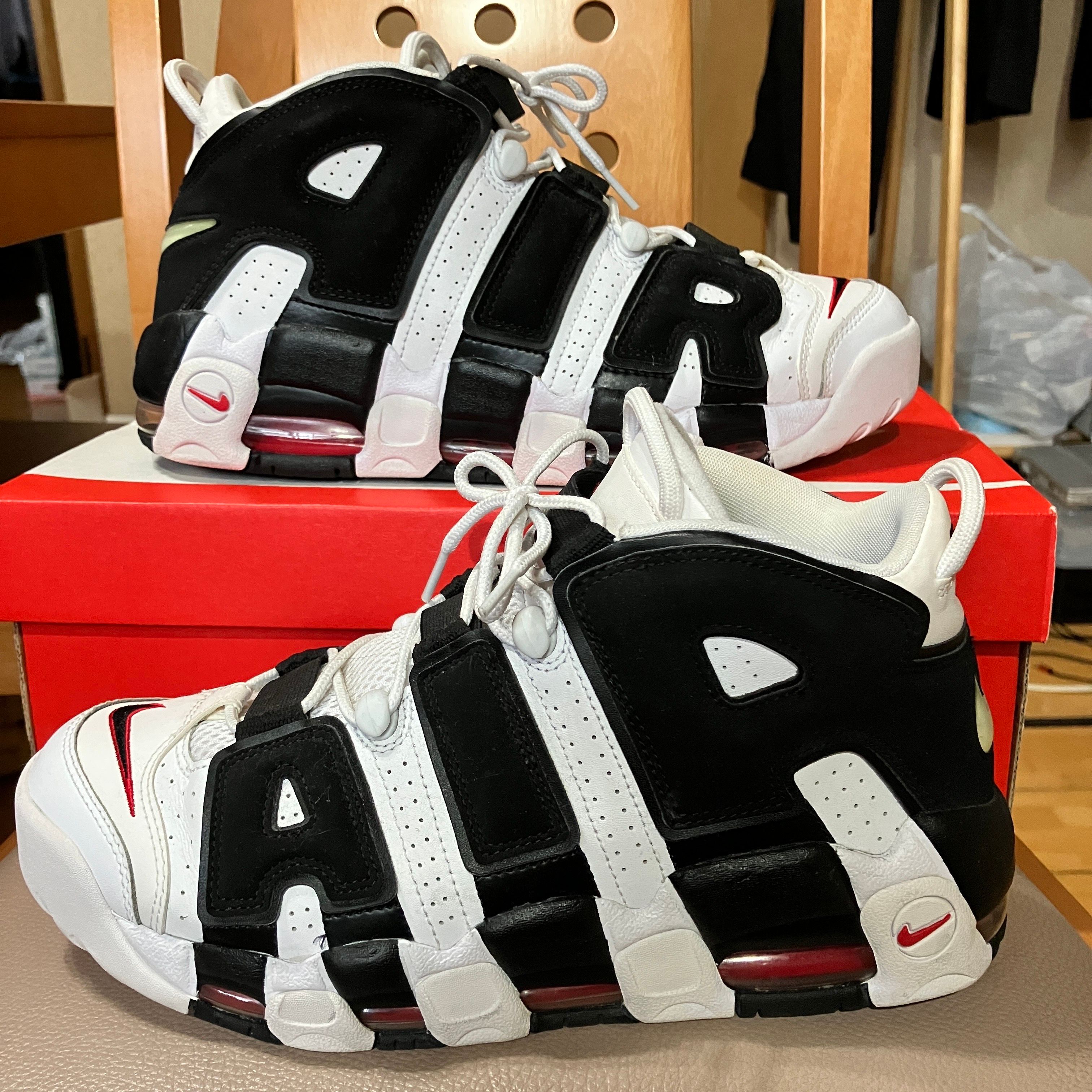 Nike Air More up Tempo "White/Black/University Red"(~2018)