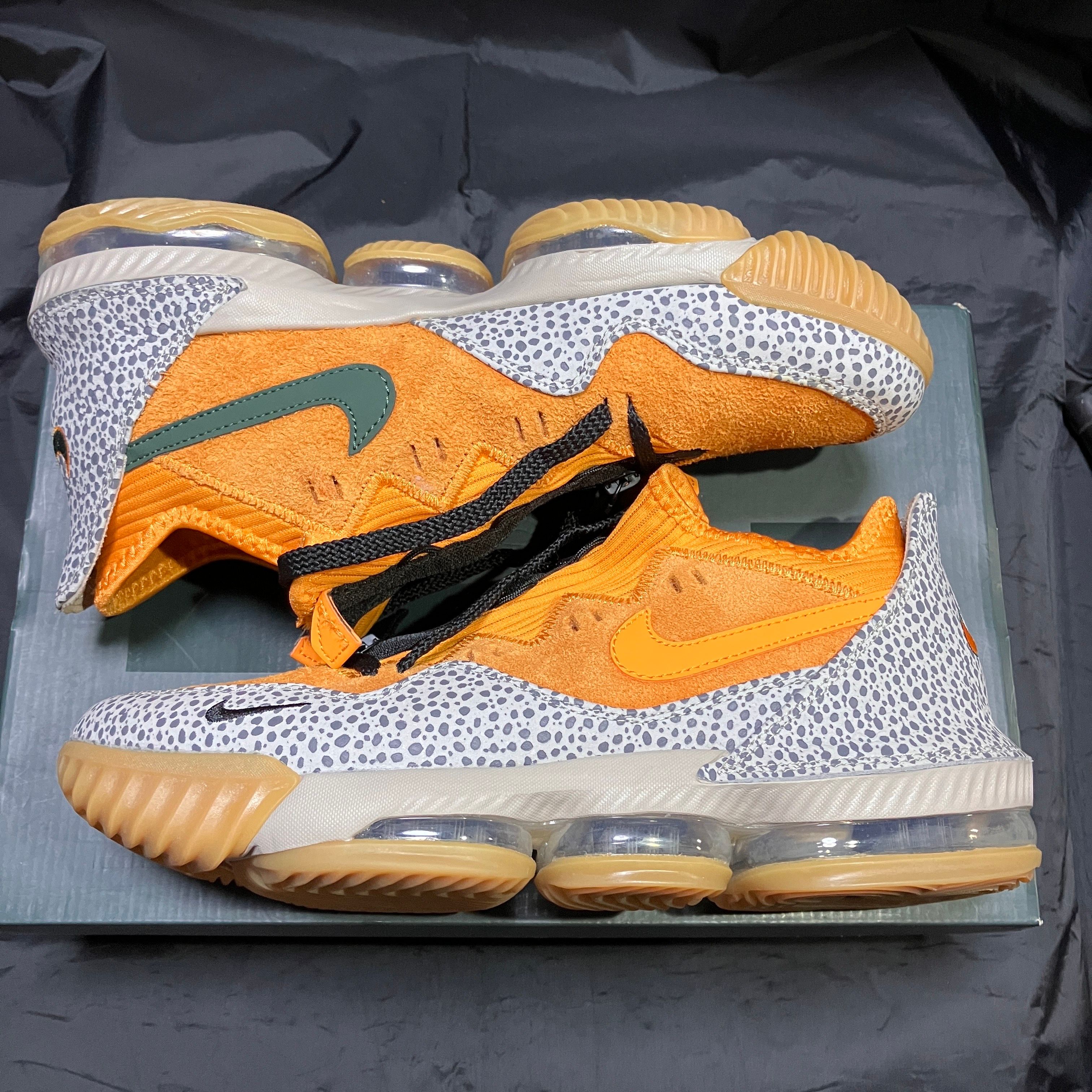 atmos × Nike LeBron 16 Low "Safari" (CD9471-800/CI3358-800)