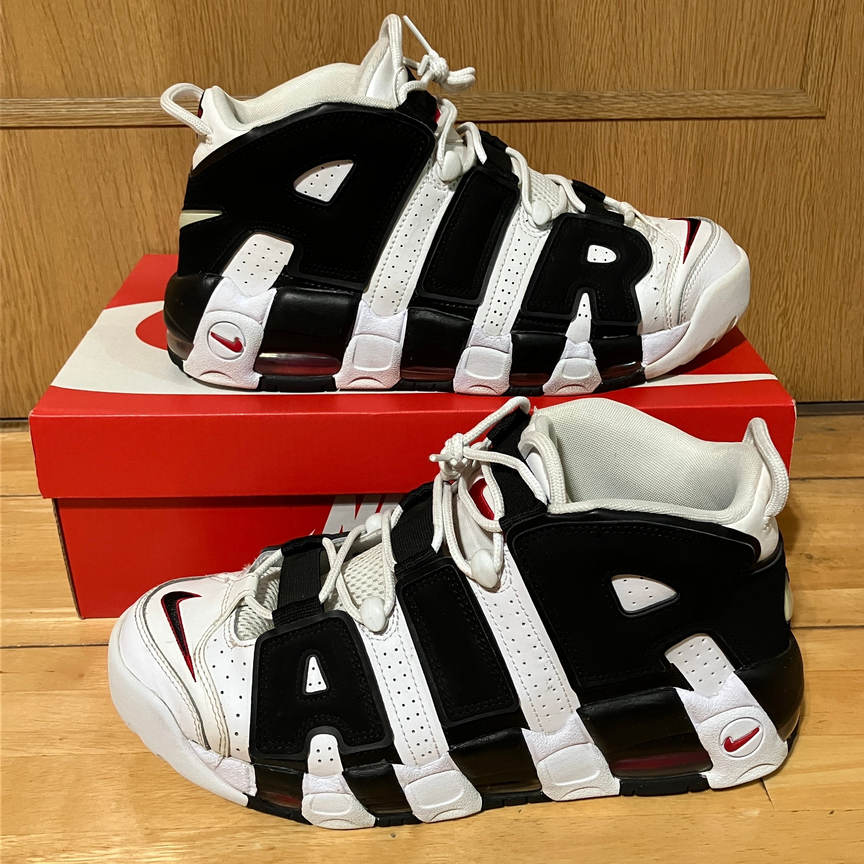 NIKE AIR MORE UPTEMPO "WHITE/BLACK/UNIVERSITY RED"(2020)