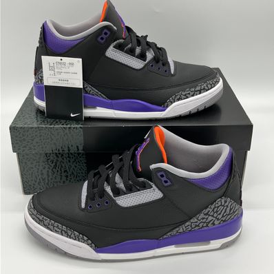 Nike Air Jordan 3 Retro "Black/Court Purple"
