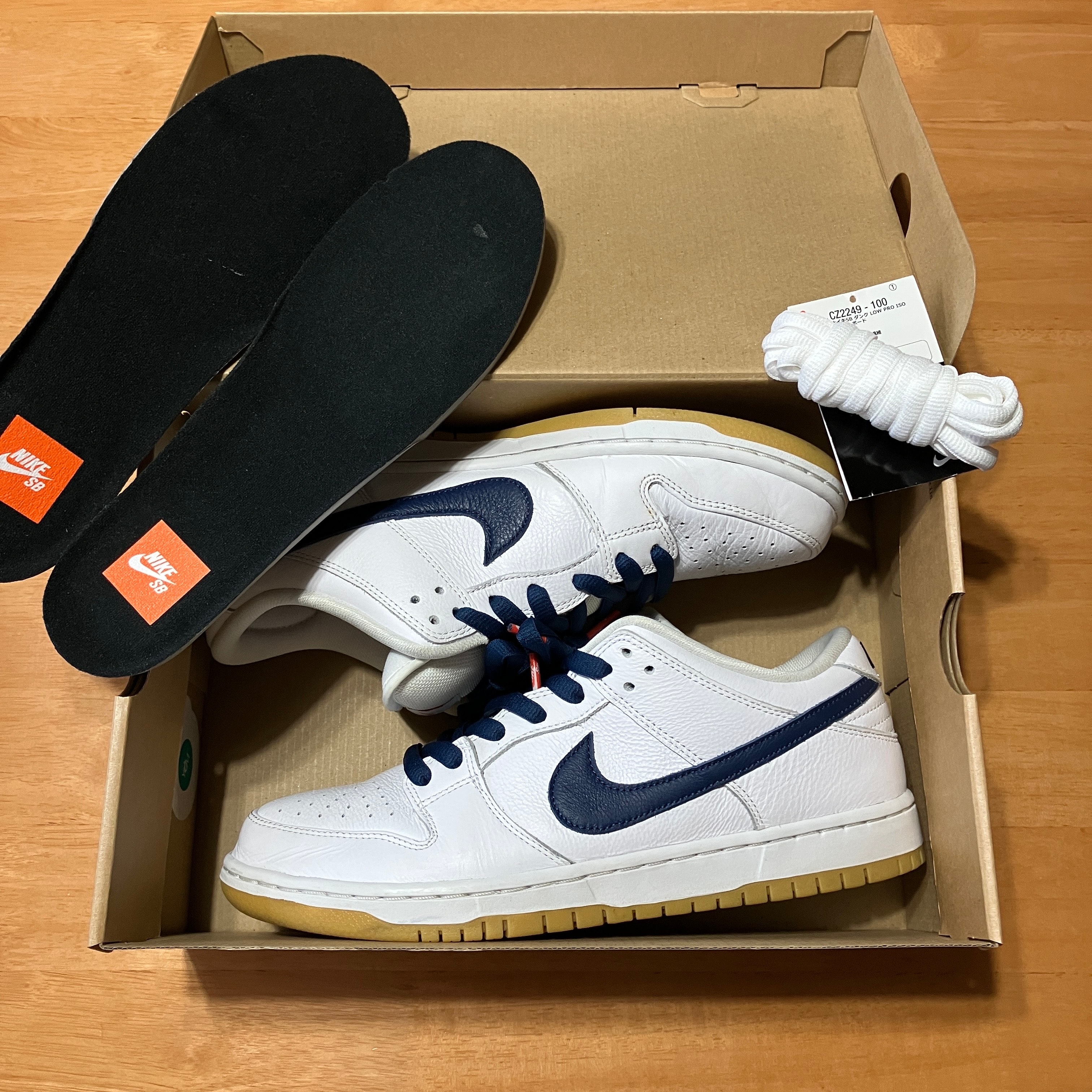 Nike SB Dunk Low "Orange Label White Navy"