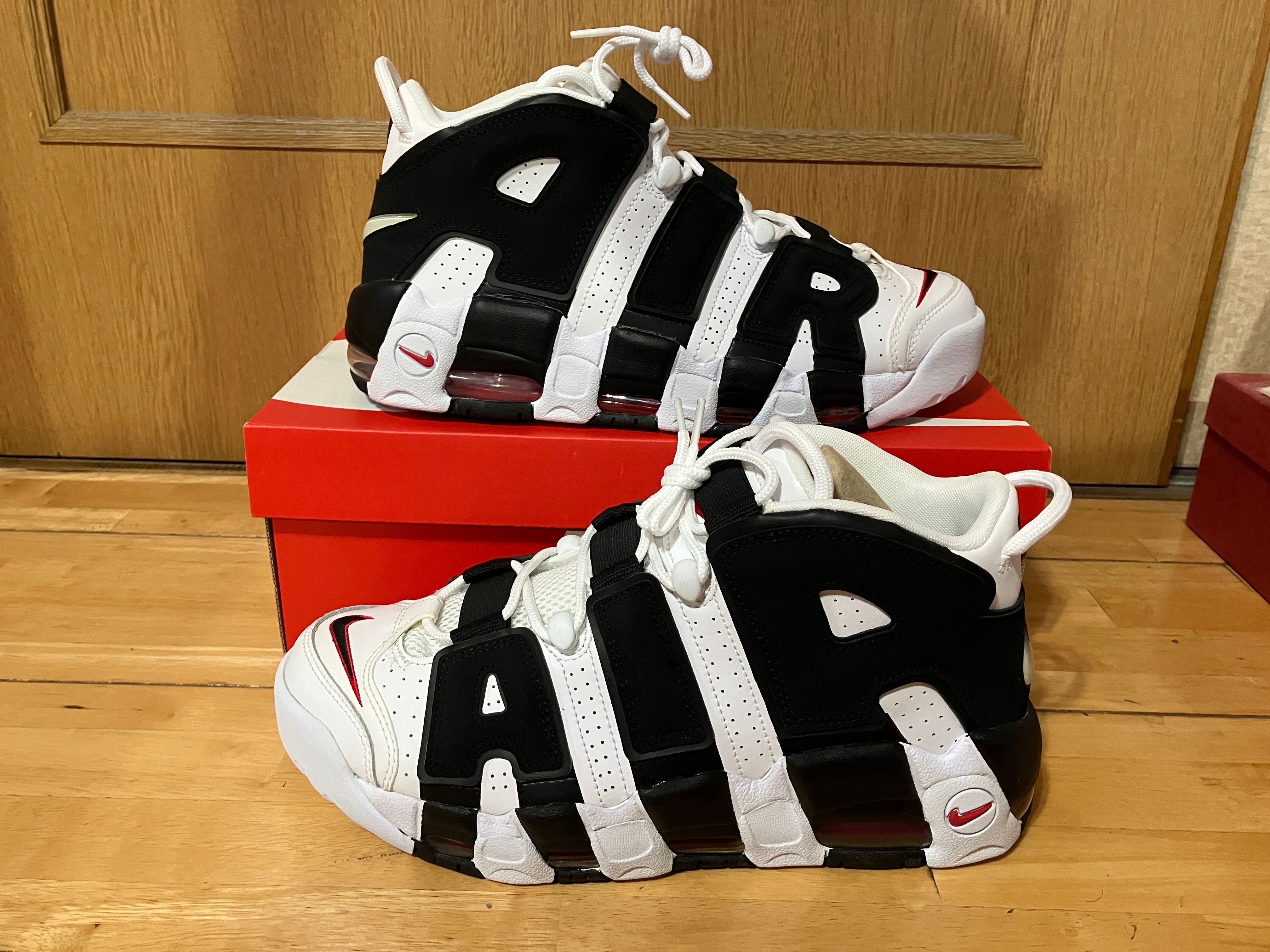 NIKE AIR MORE UPTEMPO "WHITE/BLACK/UNIVERSITY RED"(2020)