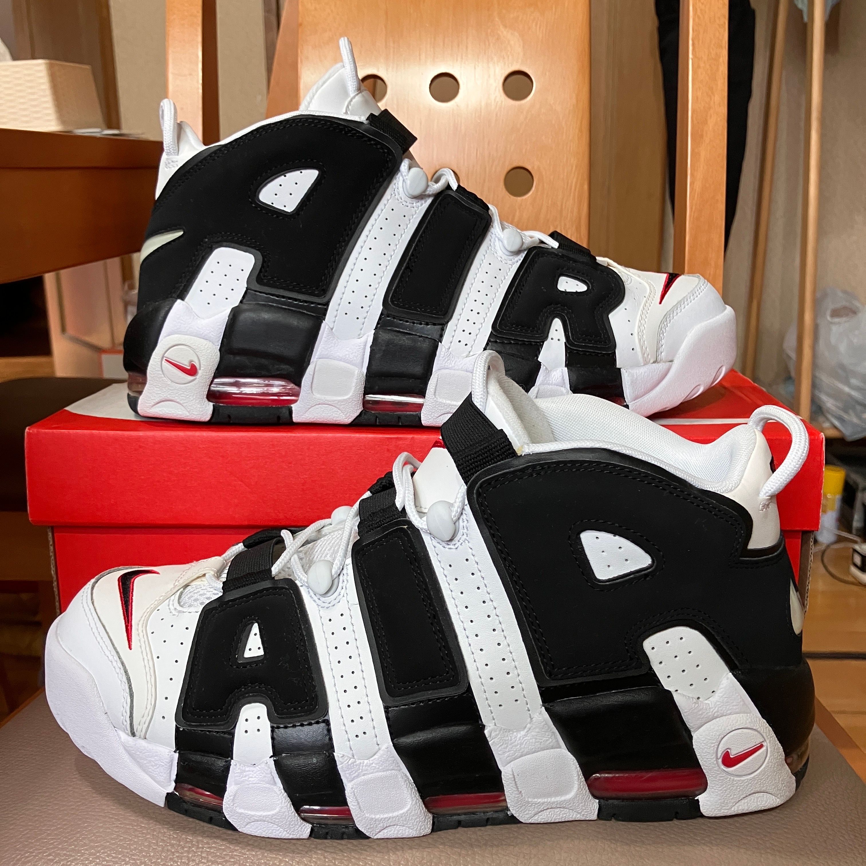 Nike Air More up Tempo "White/Black/University Red"(~2018)
