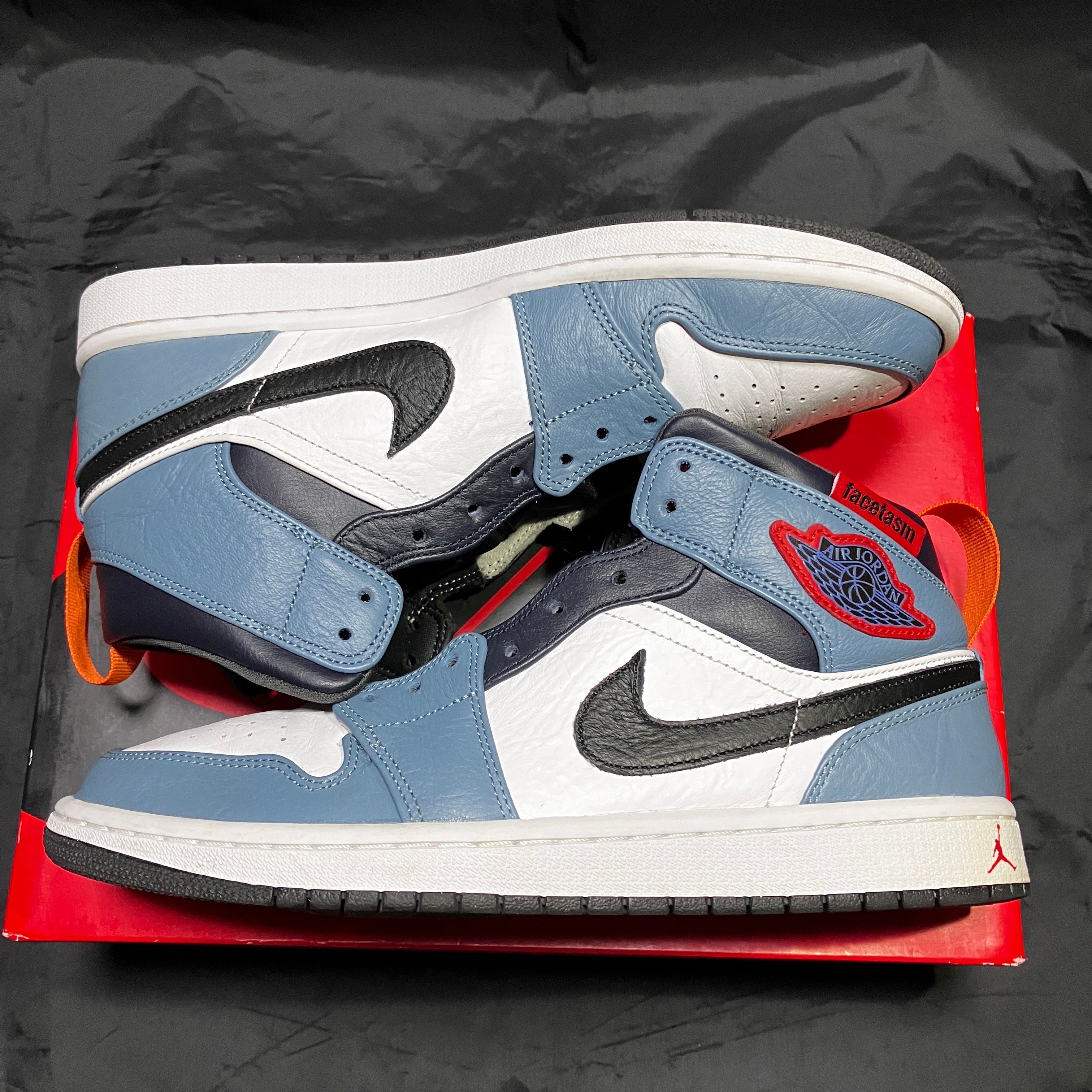 FACETASM × Nike Air Jordan 1 Mid "White/Navy"