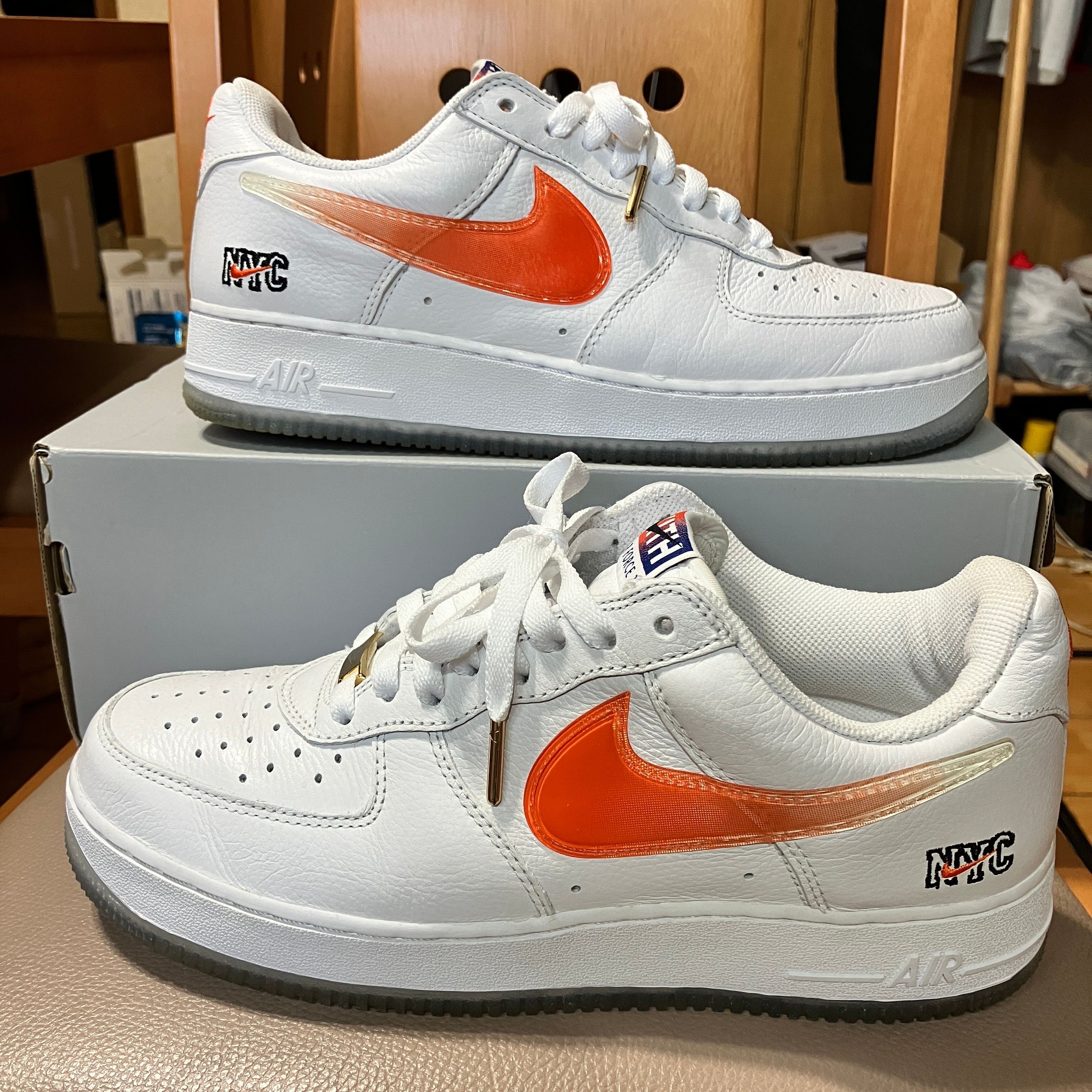 KITH × Nike Air Force 1 Low "White/Rush Blue/White/Brilliant Orange"
