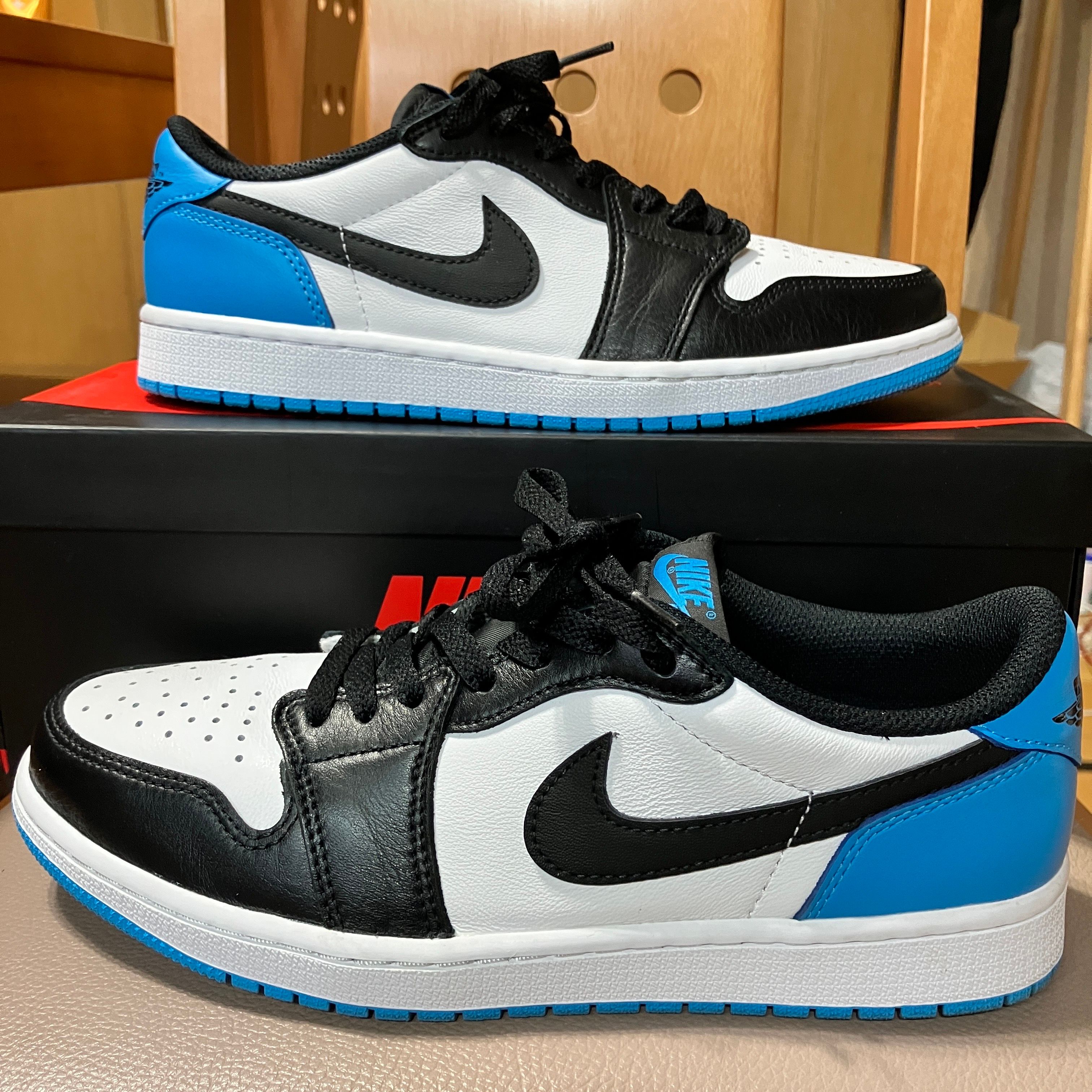 Nike Air Jordan 1 Low OG "Black and Dark Powder Blue/UNC"