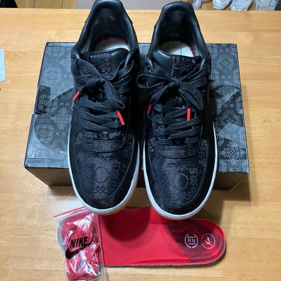 fragment design × CLOT × Nike Air Force 1 Low "Black"