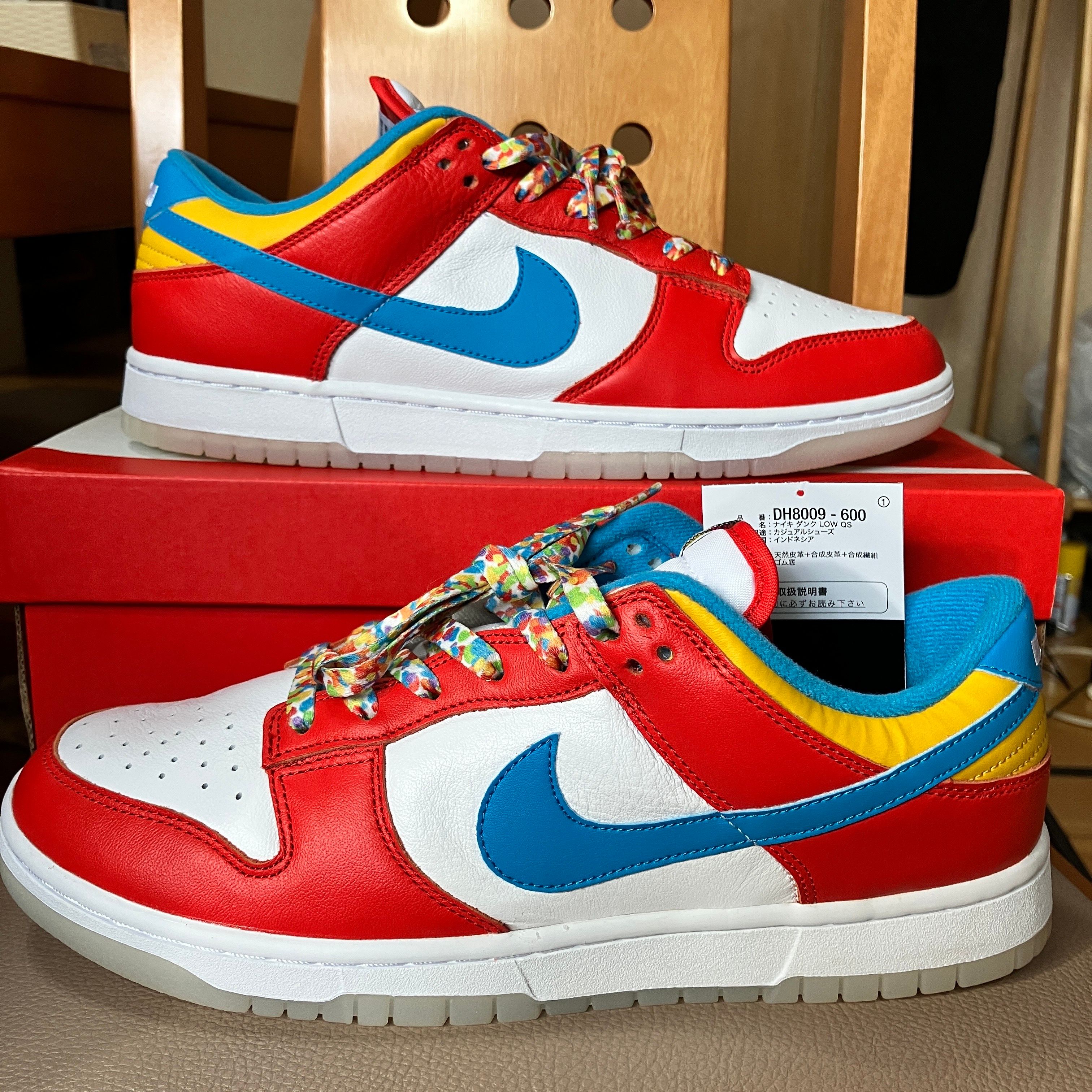 FRUiTY PEBBLESTM × Nike Dunk Low QS "Habanero Red/Dark Sulfur/Laser Blue"