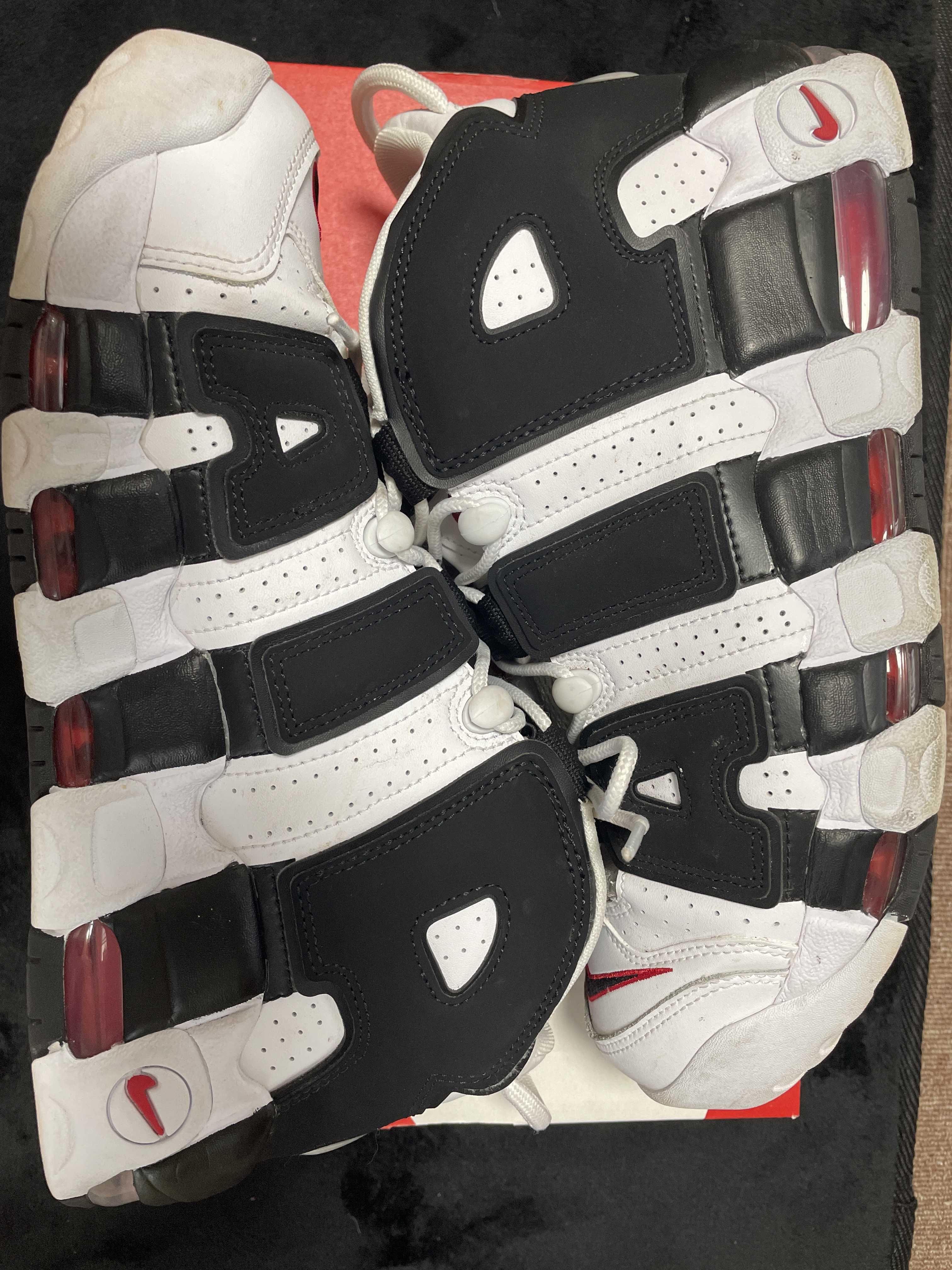 NIKE AIR MORE UPTEMPO "WHITE/BLACK/UNIVERSITY RED"(2020)