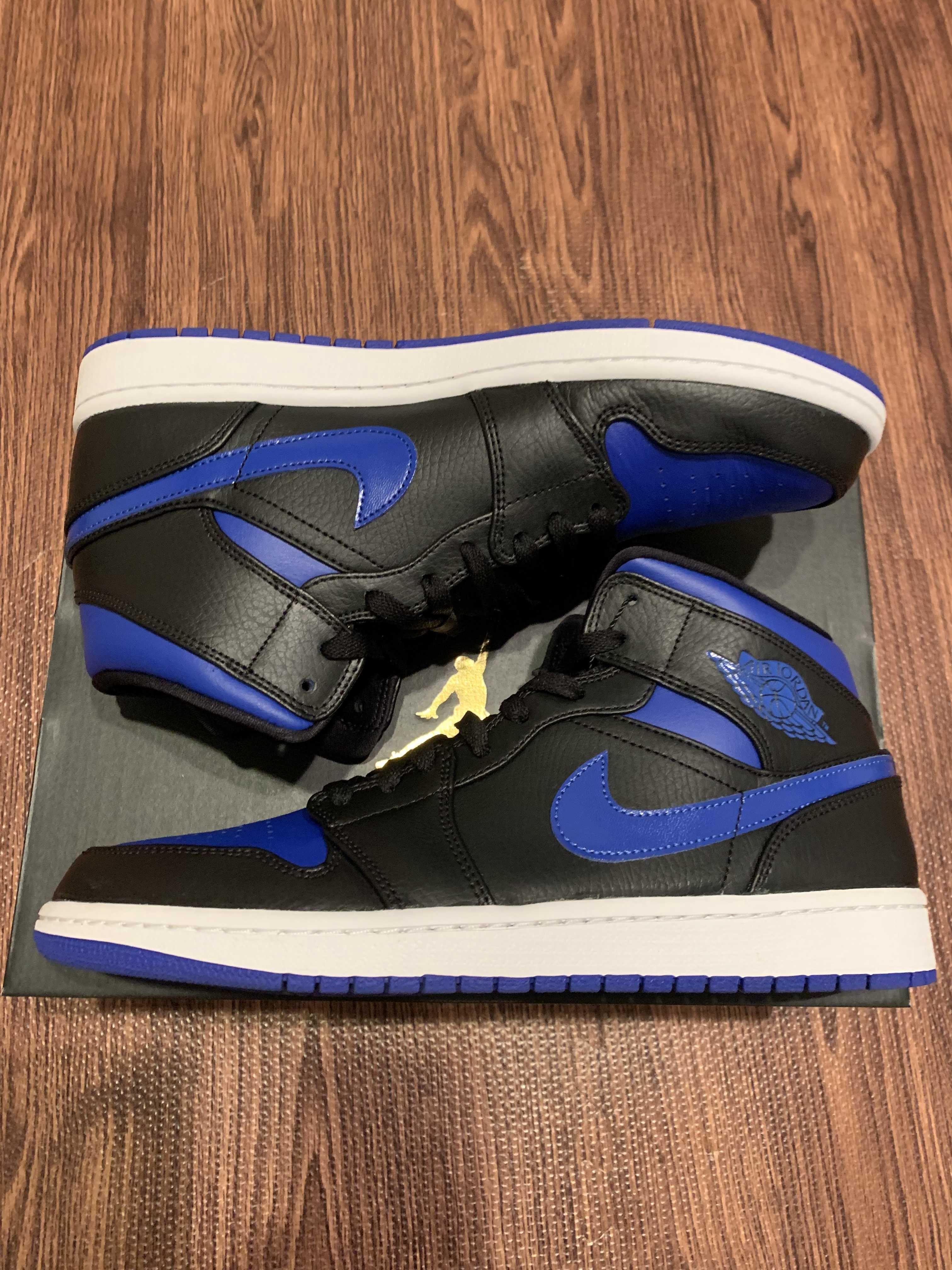 NIKE AIR JORDAN 1 MID "BLACK/BLUE"
