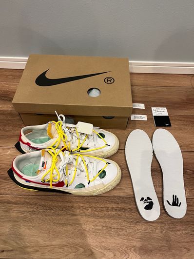 Off-White × Nike Blazer Low "White and University Red"