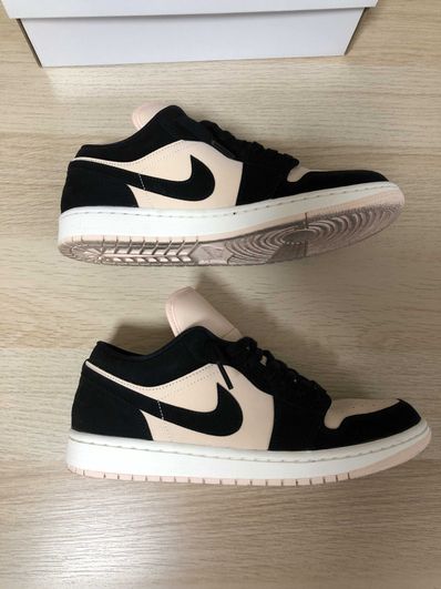Nike Women's Air Jordan 1 Low "Black/Guava" (White Midsole)