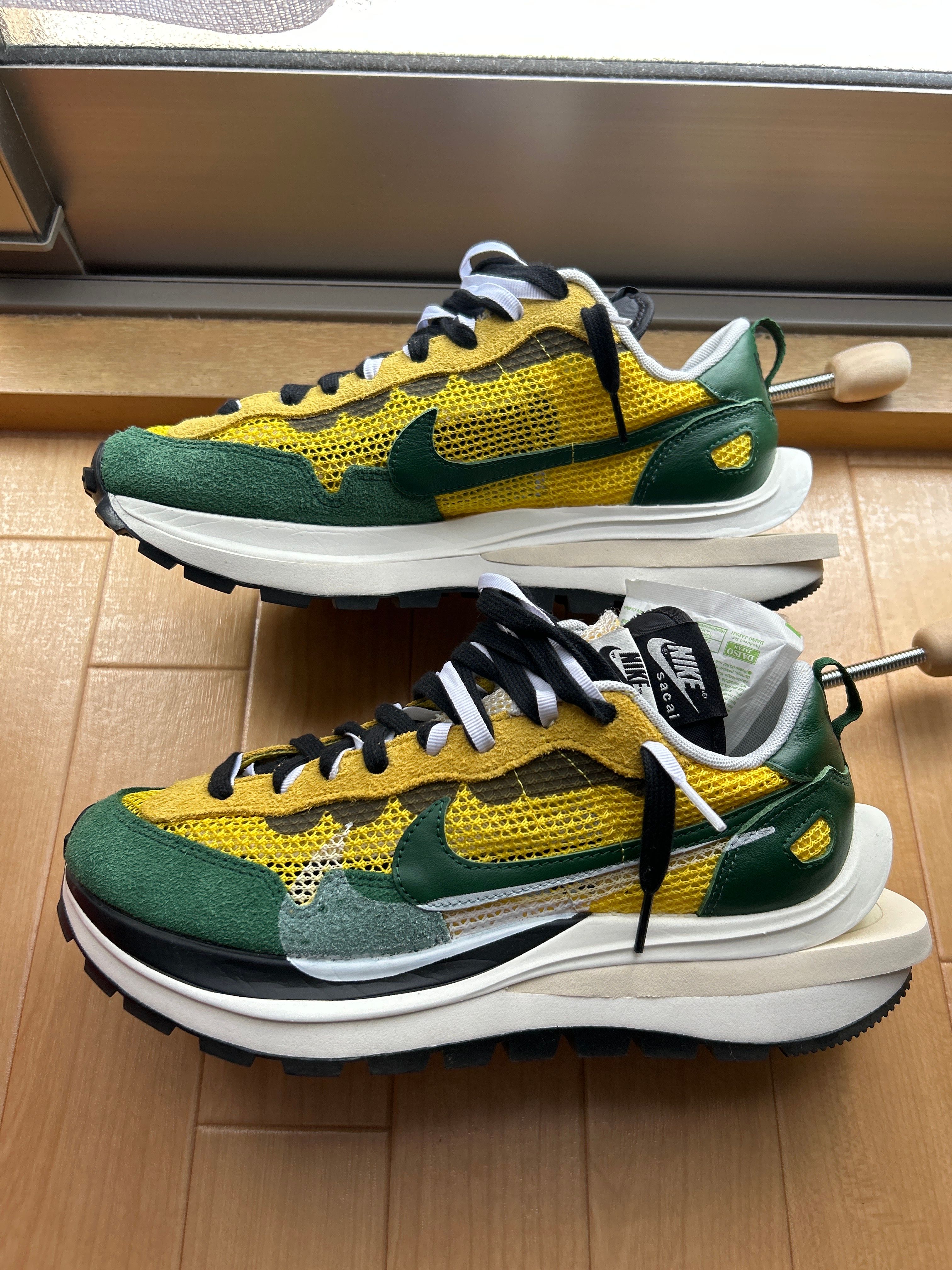 sacai × Nike Vapor Waffle "Tour Yellow/Stadium Green-Sail"