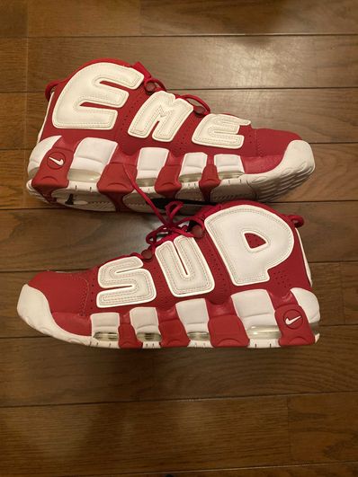 Supreme × Nike Air More Uptempo "White/Red"