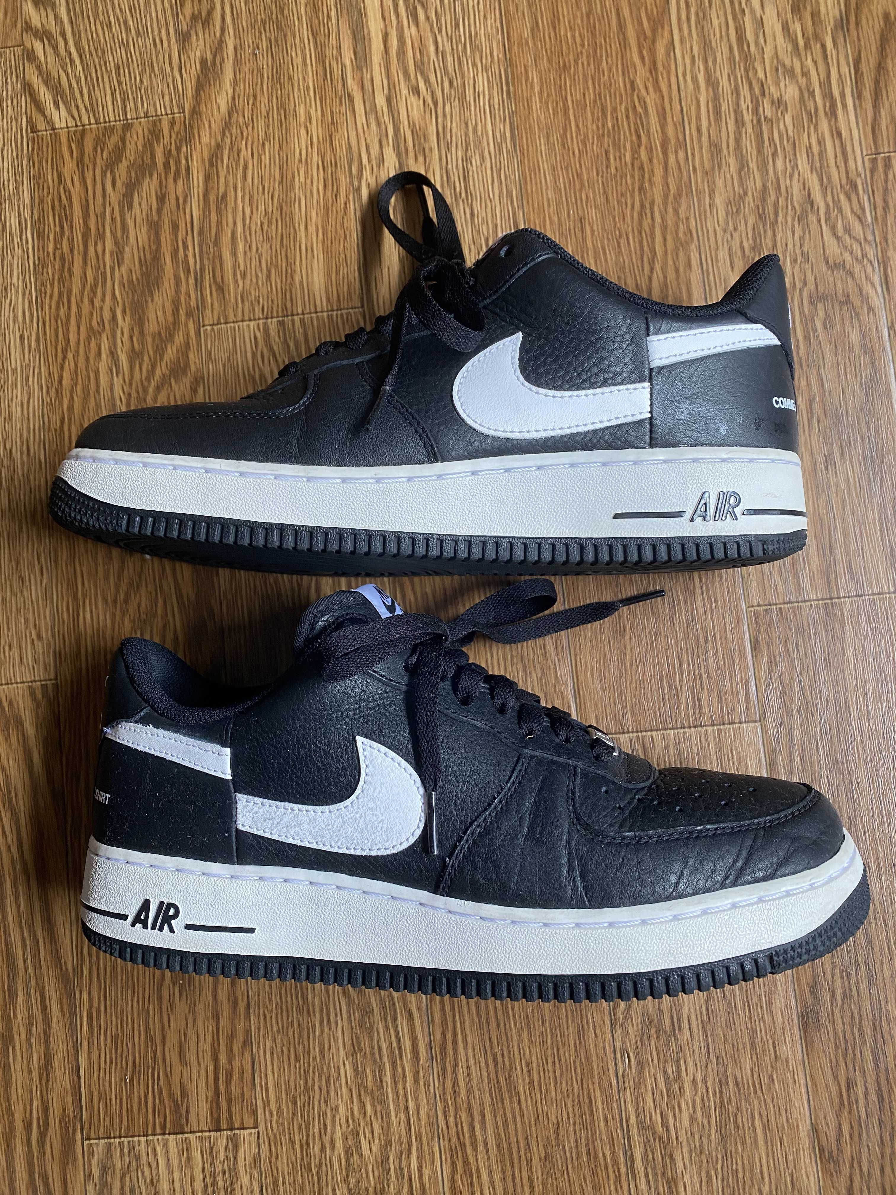 Supreme × COMME des GARCONS SHIRT × Nike Air Force 1 Low "Black/White" (2018)