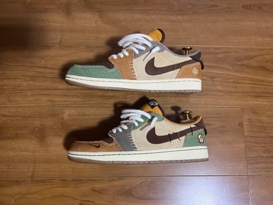 Zion Williamson × Nike Air Jordan 1 Low OG "Flax and Oil Green"
