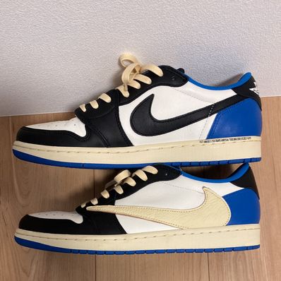Travis Scott × fragment design × Nike Air Jordan 1 Low OG SP "Military Blue"