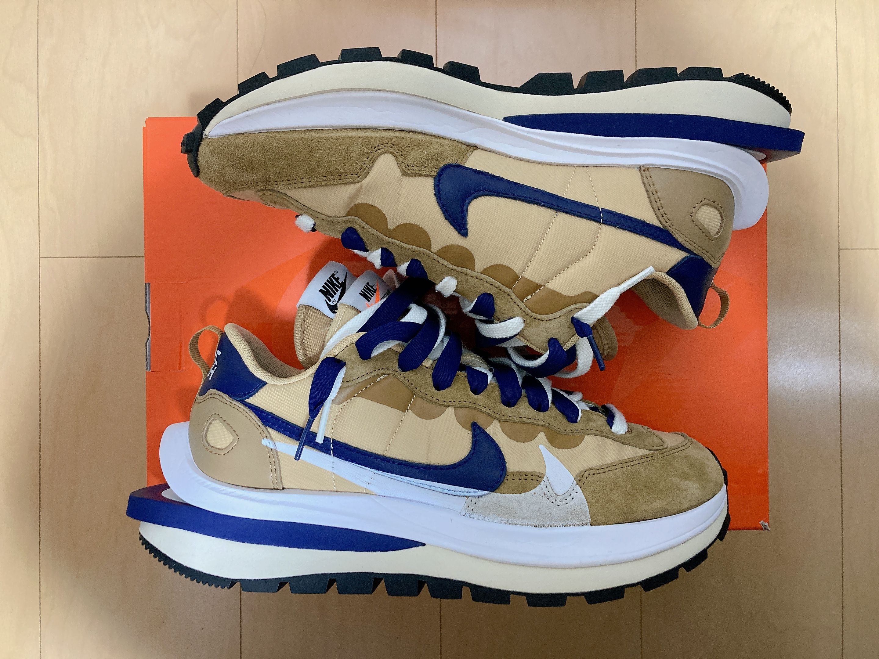 Sacai × Nike Vapor Waffle "Sesame And Blue Void"