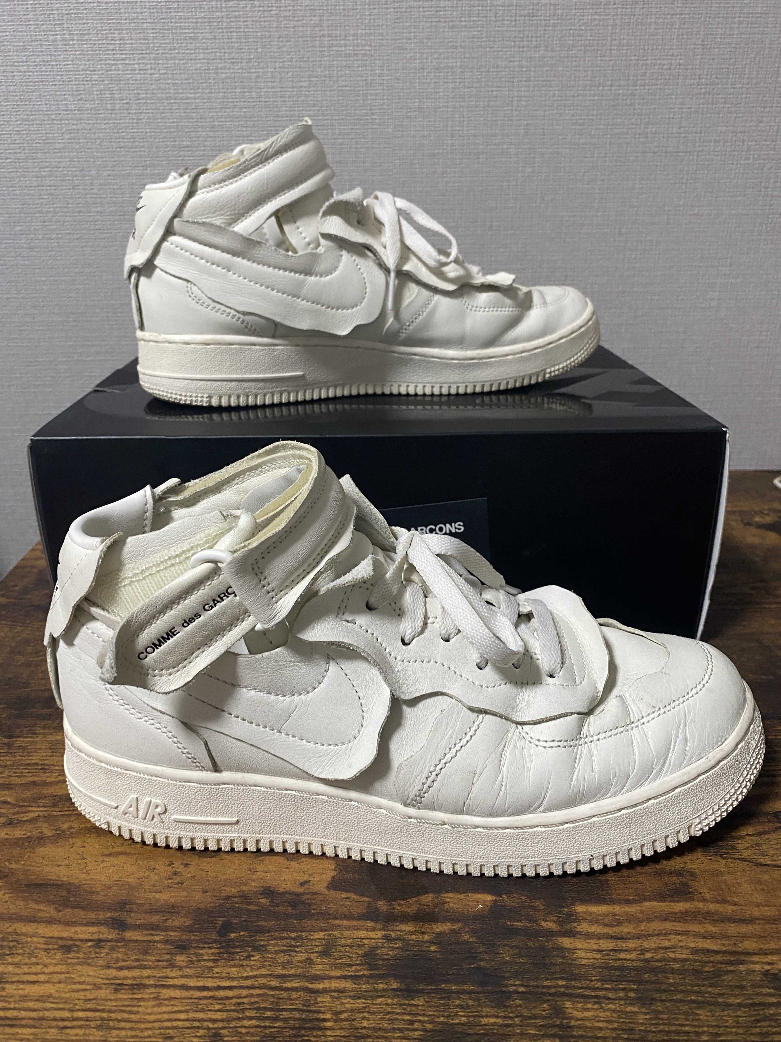 COMME des GARCONS × Nike Air Force 1 Mid "White"