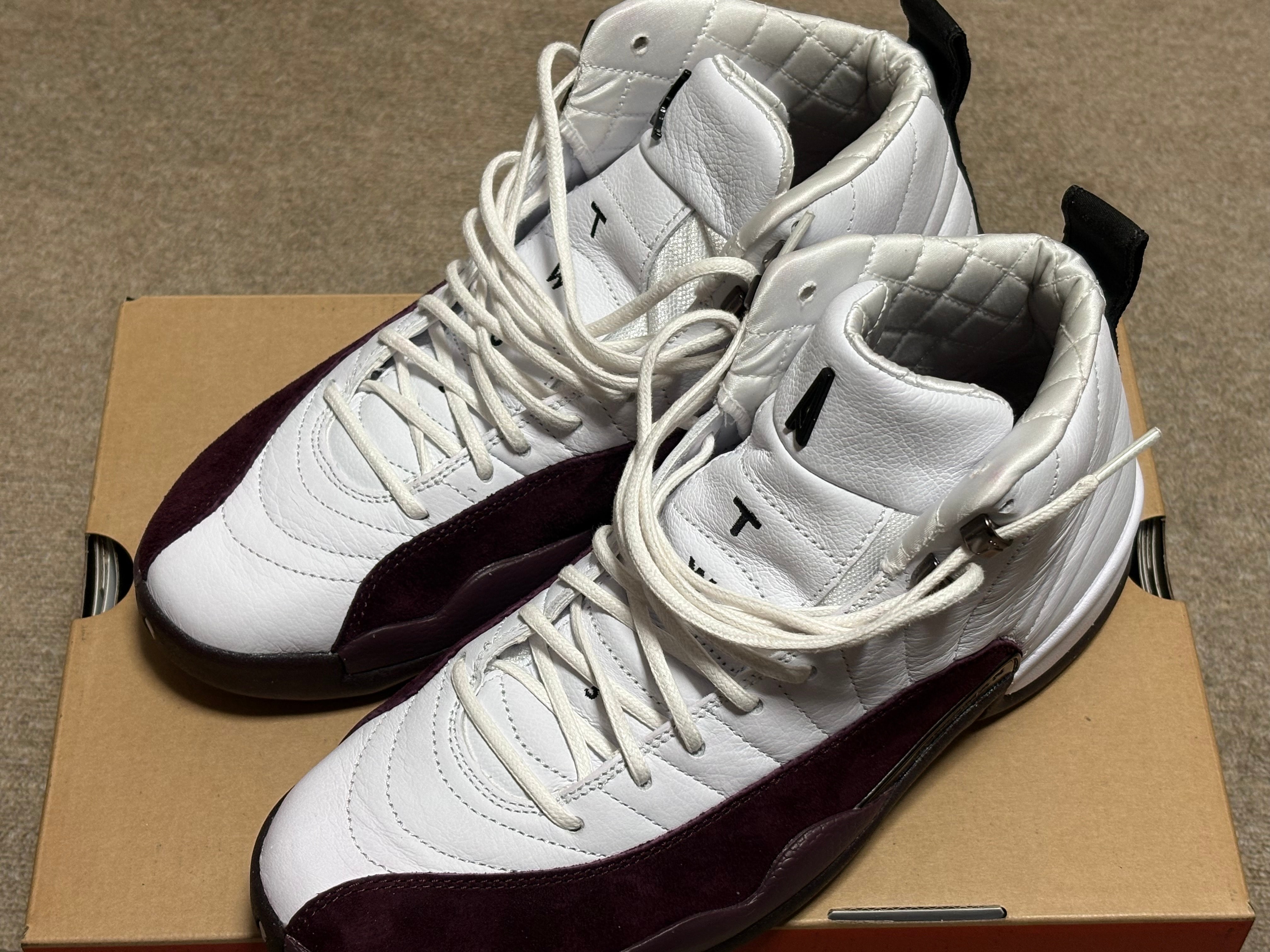 A Ma Maniere × Nike Women's Air Jordan 12 "White and Burgundy Crush"