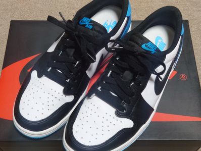 Nike Air Jordan 1 Low OG "Black and Dark Powder Blue/UNC"