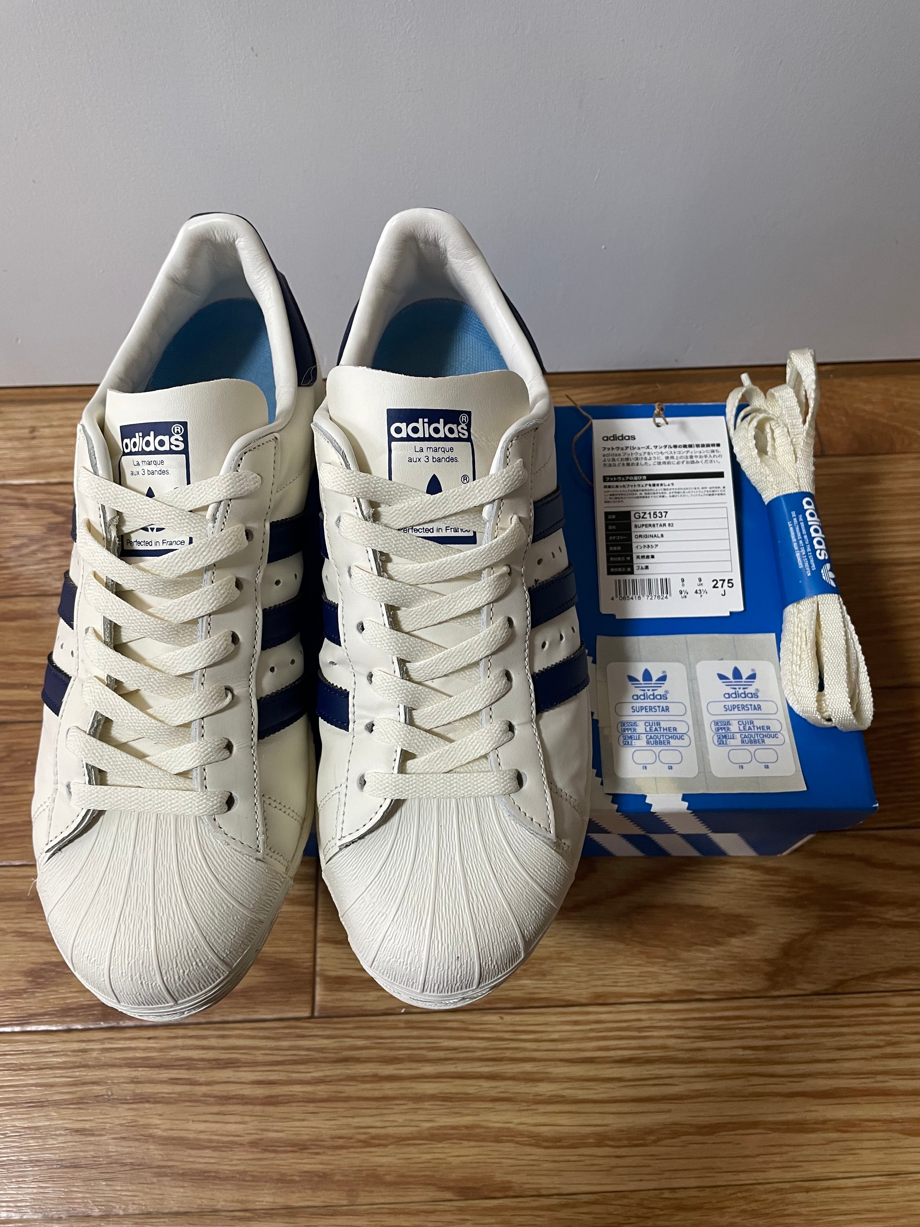 adidas Superstar 82 "Cloud White/Dark Blue/Off White"