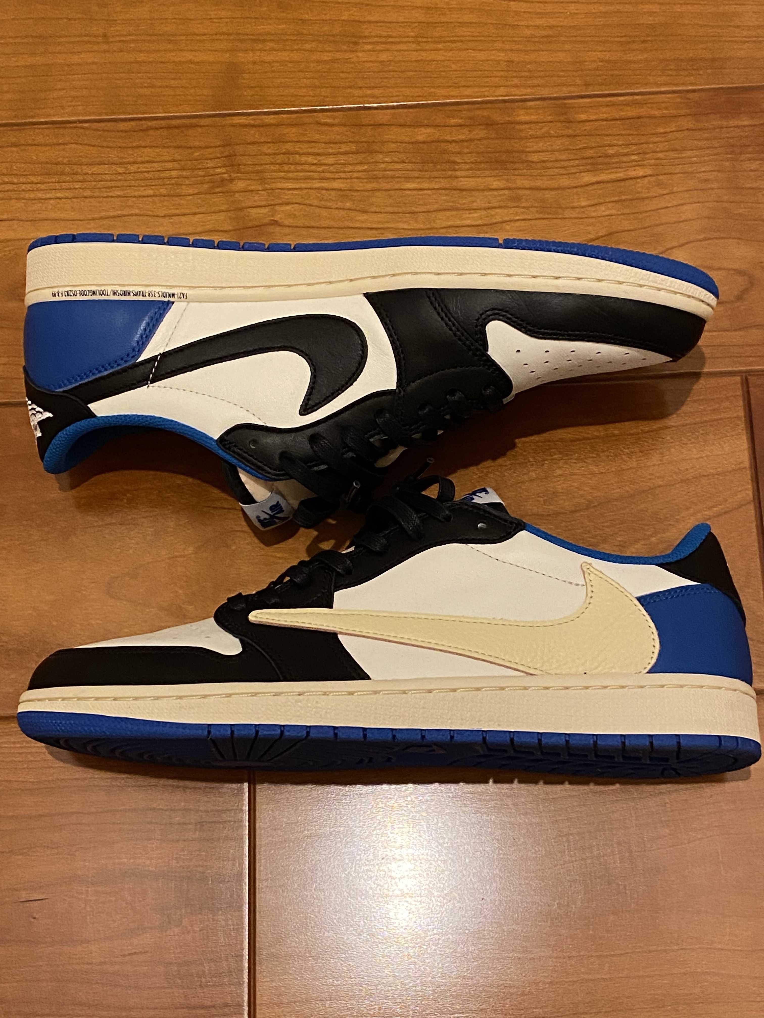 Travis Scott × fragment design × Nike Air Jordan 1 Low OG SP "Military Blue"