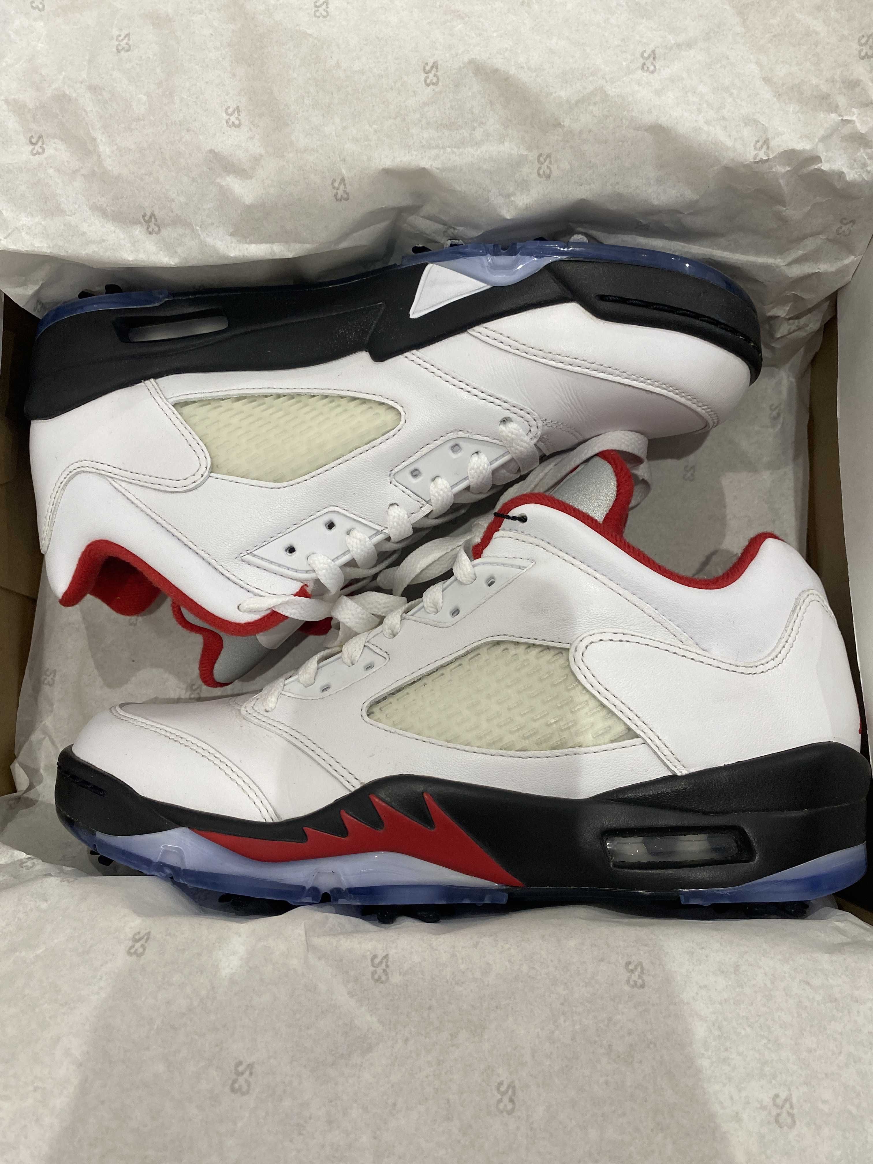 Nike Air Jordan 5 Retro Low Golf "Fire Red/Silver Tongue"