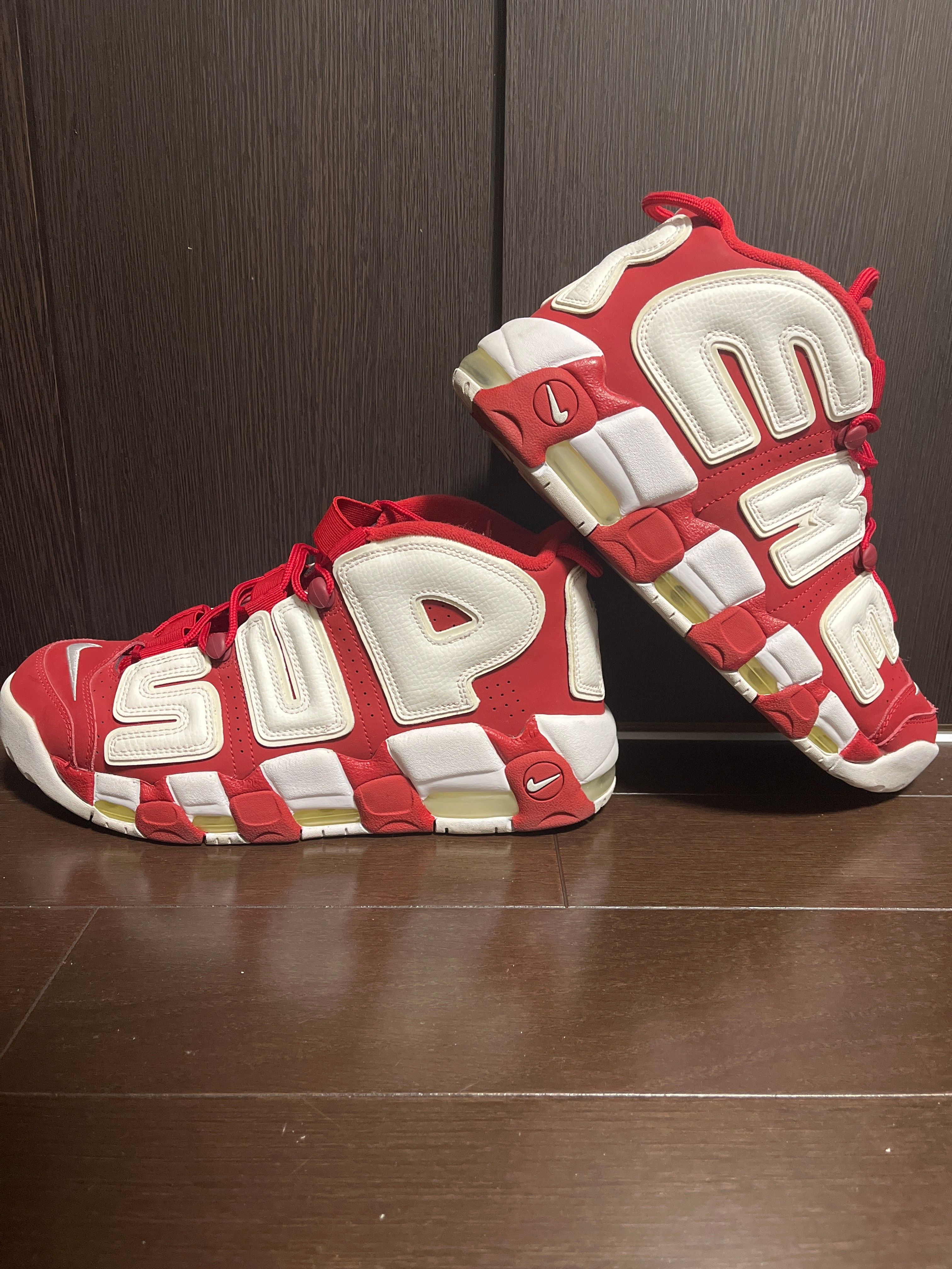 Supreme × Nike Air More Uptempo "White/Red"