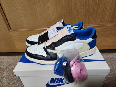 Travis Scott × fragment design × Nike Air Jordan 1 Low OG SP "Military Blue"