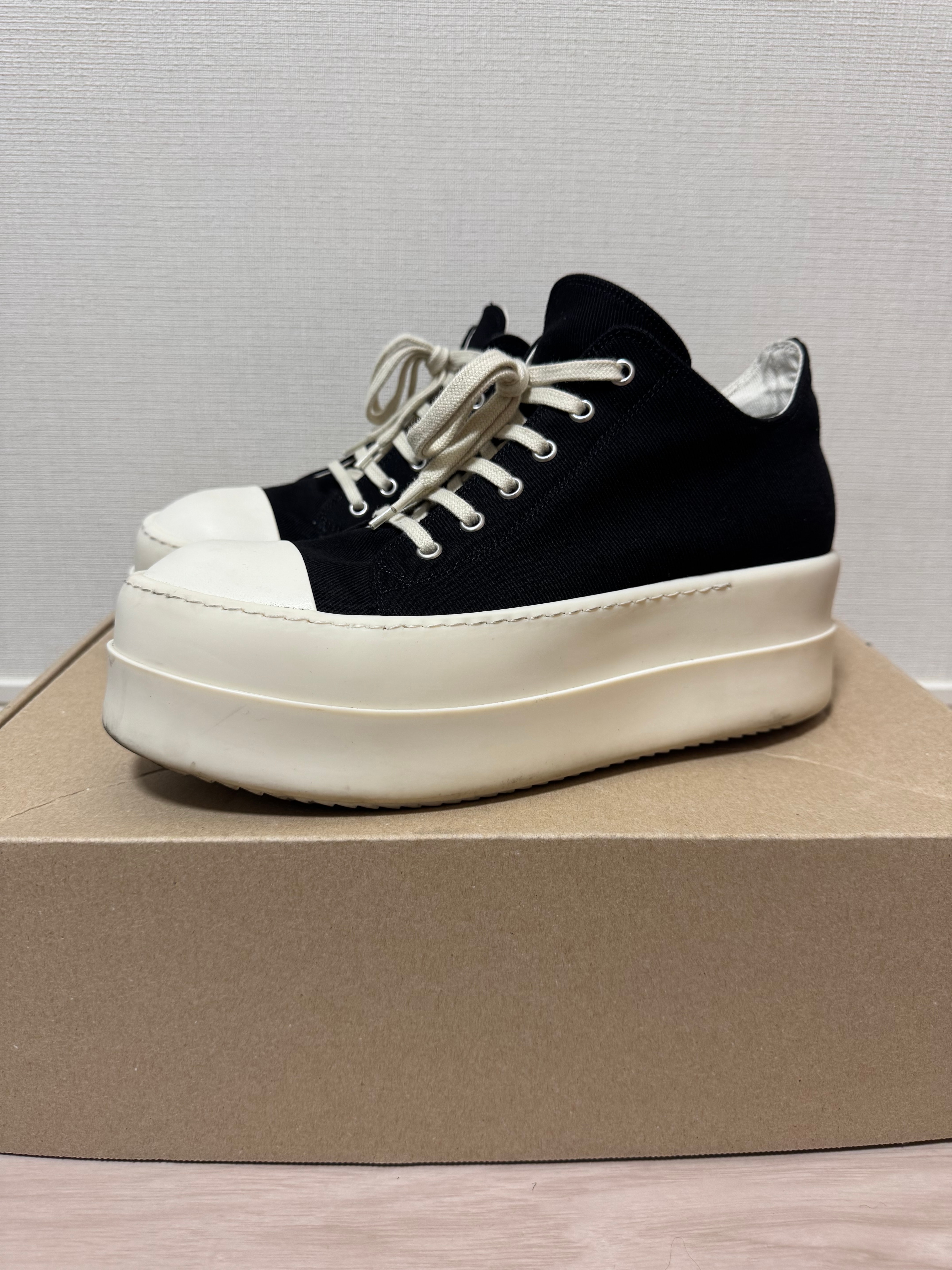 Rick Owens DRKSHDW Hollywood Double Bumper Low "Black/Milk/Milk"