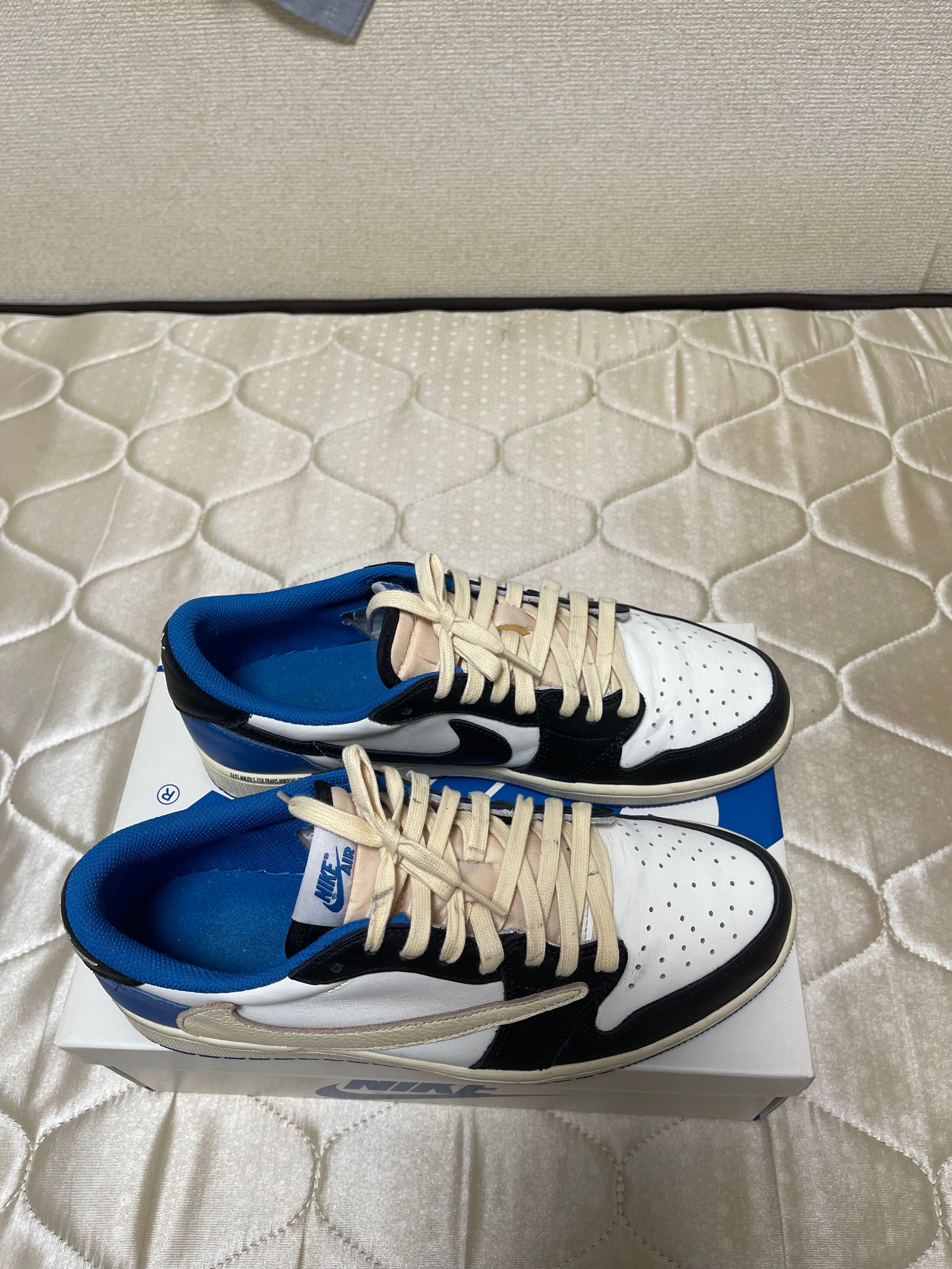 Travis Scott × fragment design × Nike Air Jordan 1 Low OG SP "Military Blue"