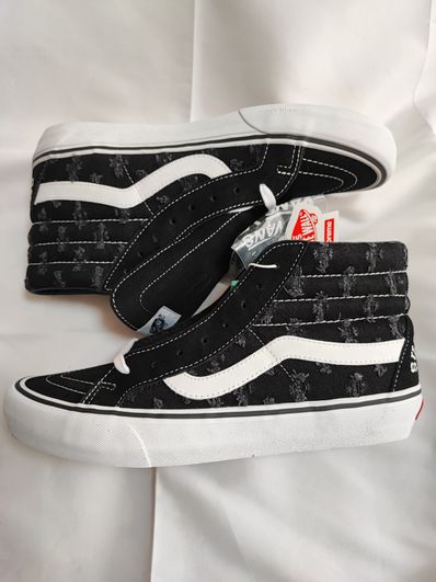 Supreme × Vans Sk8-Hi Hole Punch Denim "Black"