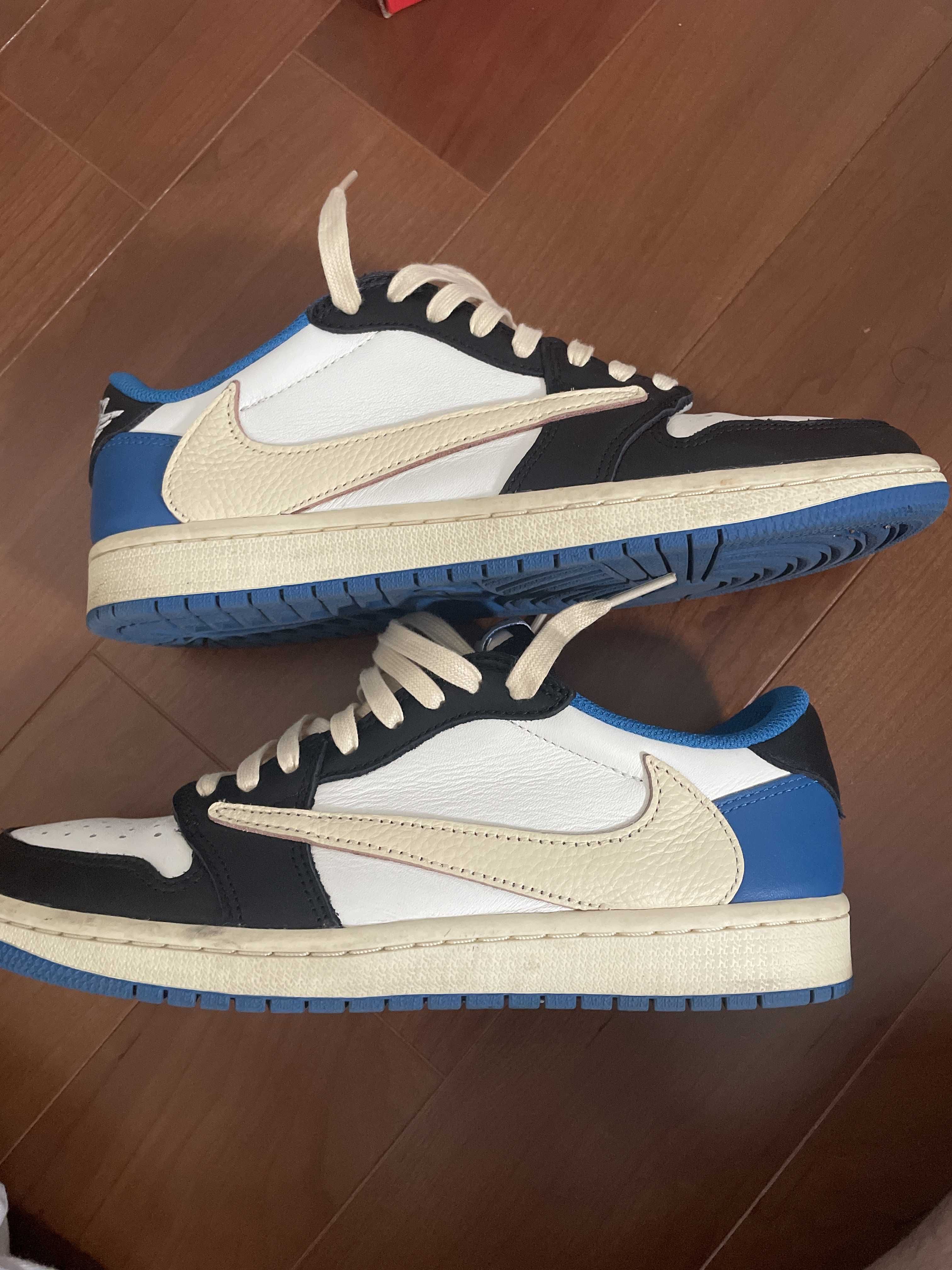 Travis Scott × fragment design × Nike Air Jordan 1 Low OG SP "Military Blue"